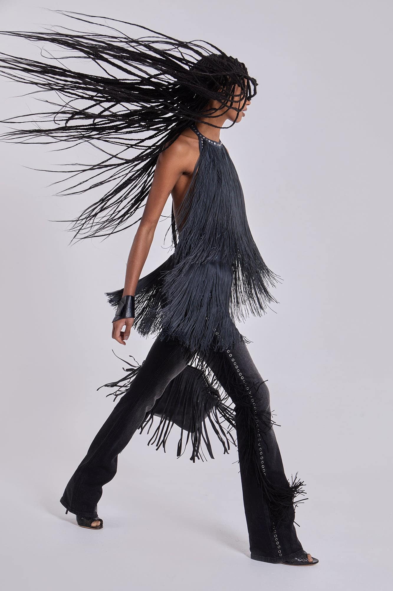 fringe backless dress Armela