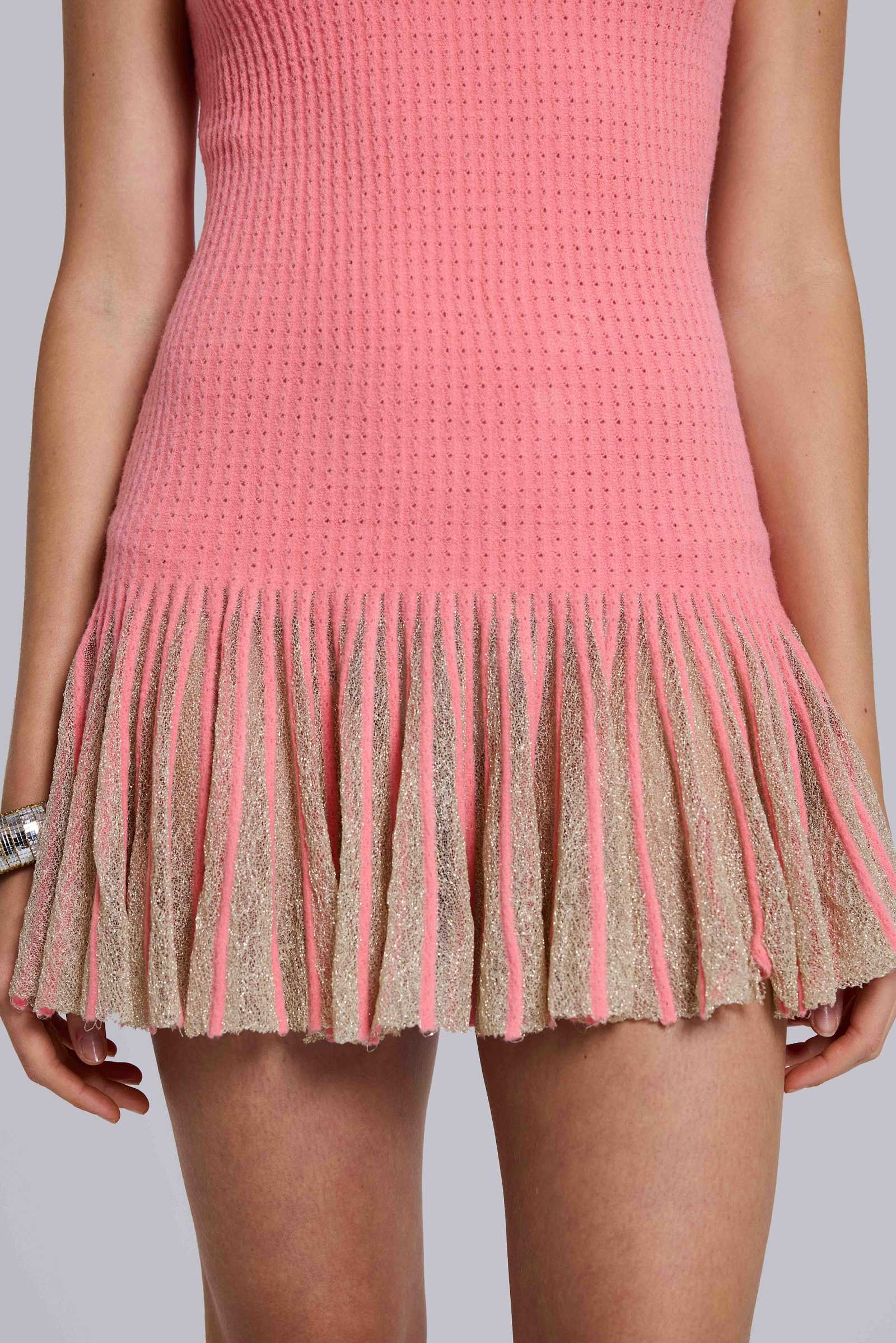 Isen Knit Mini Dress in Coral
