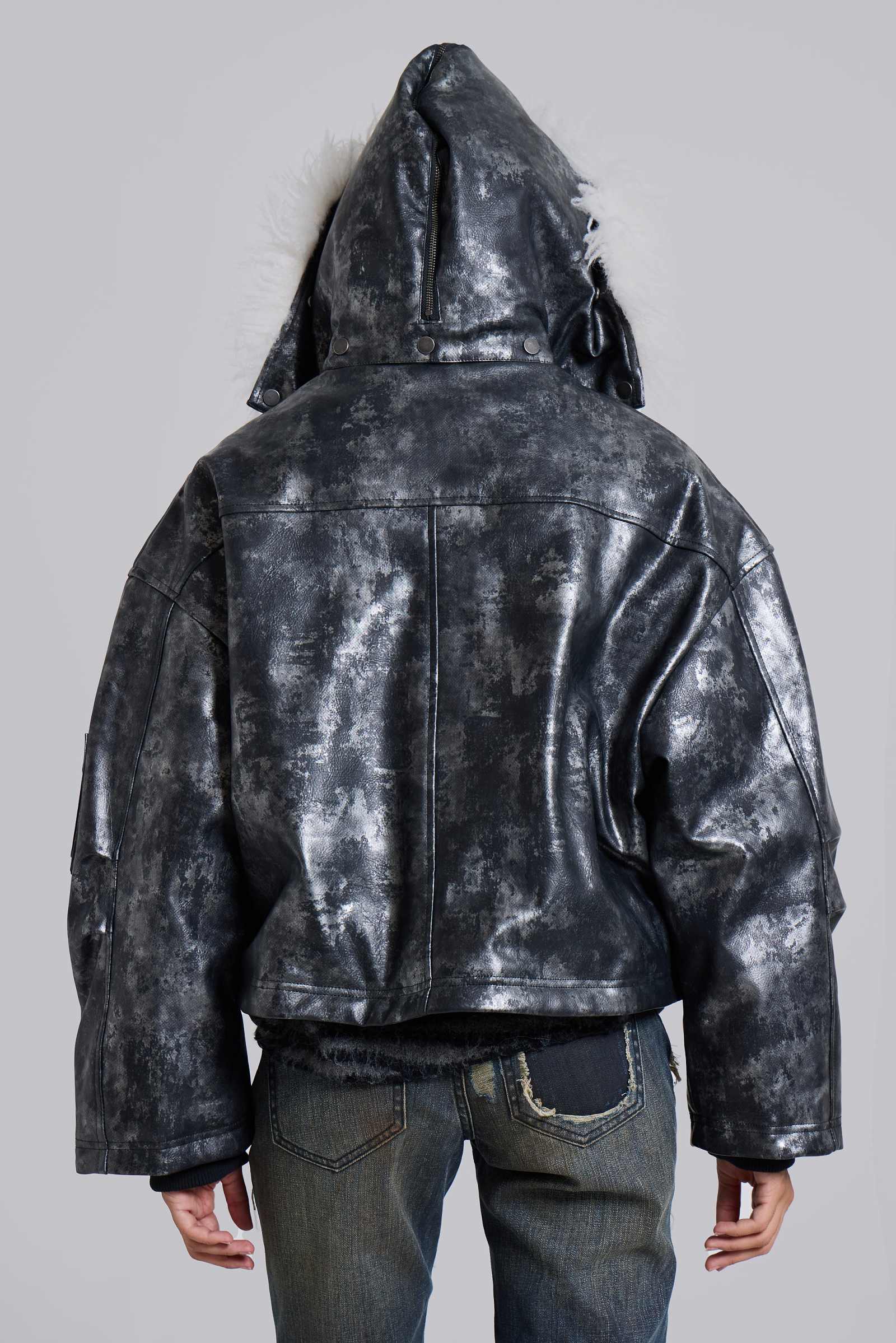 Mistra PU Leather Bomber Jacket