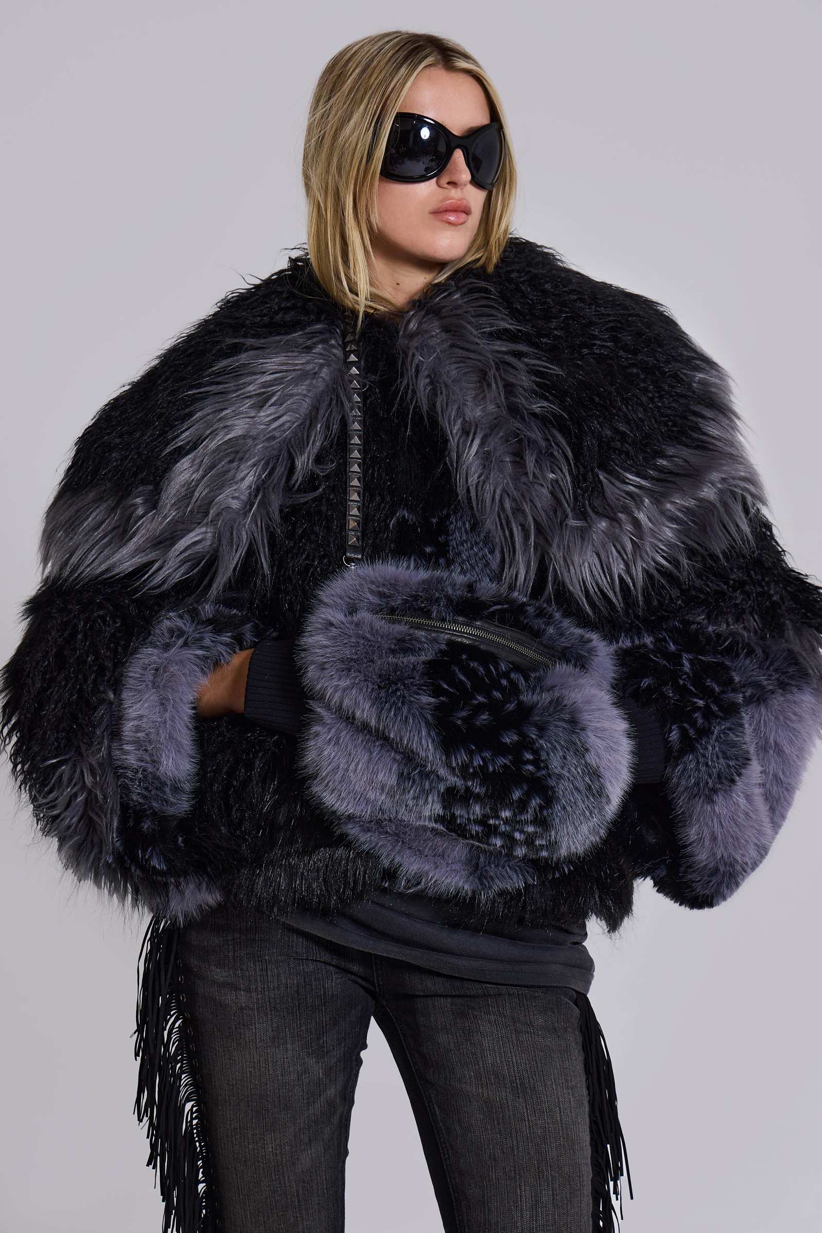 Oksana Faux Fur Muff Bag