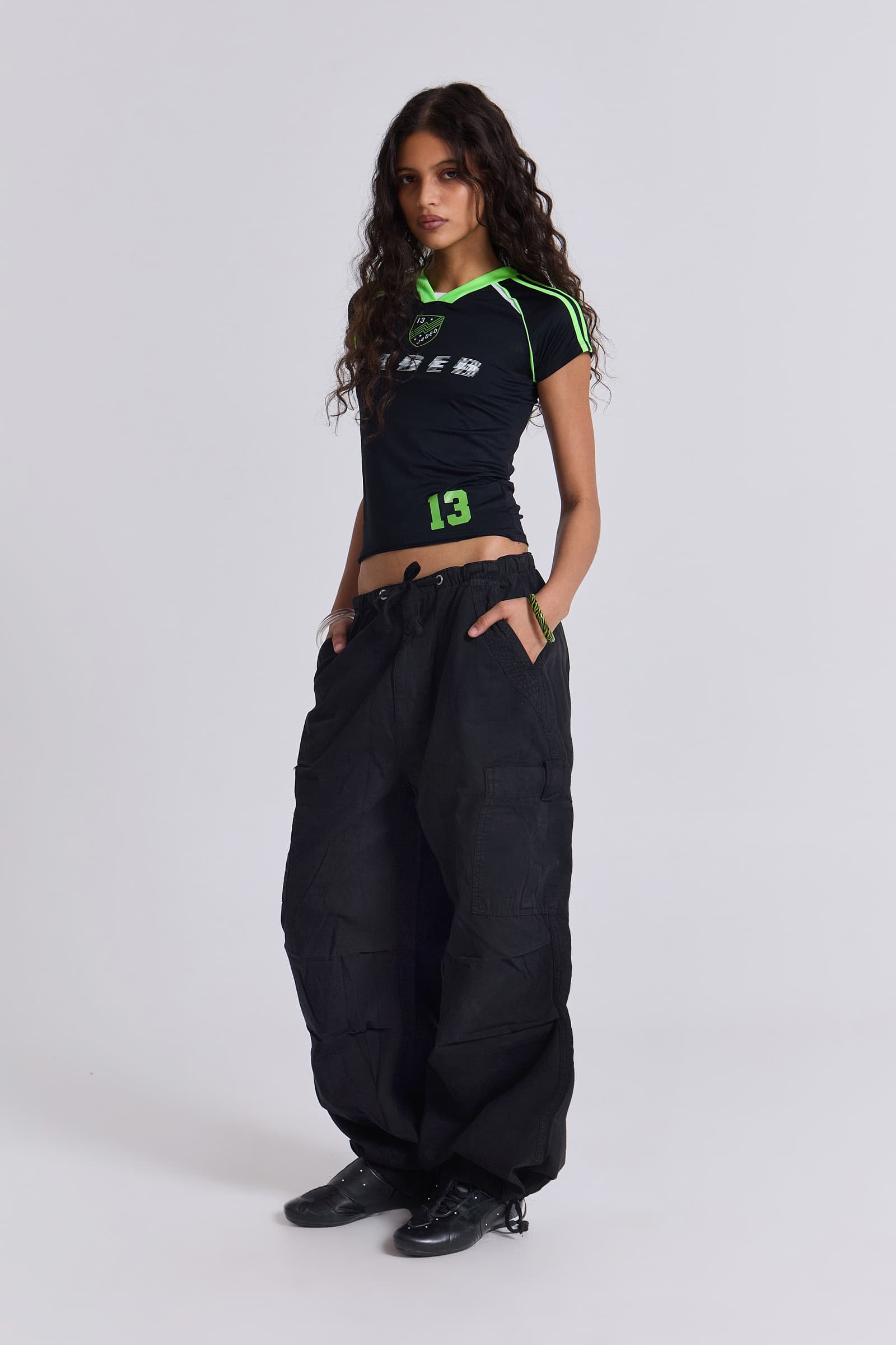 Black Parachute Cargo Pants