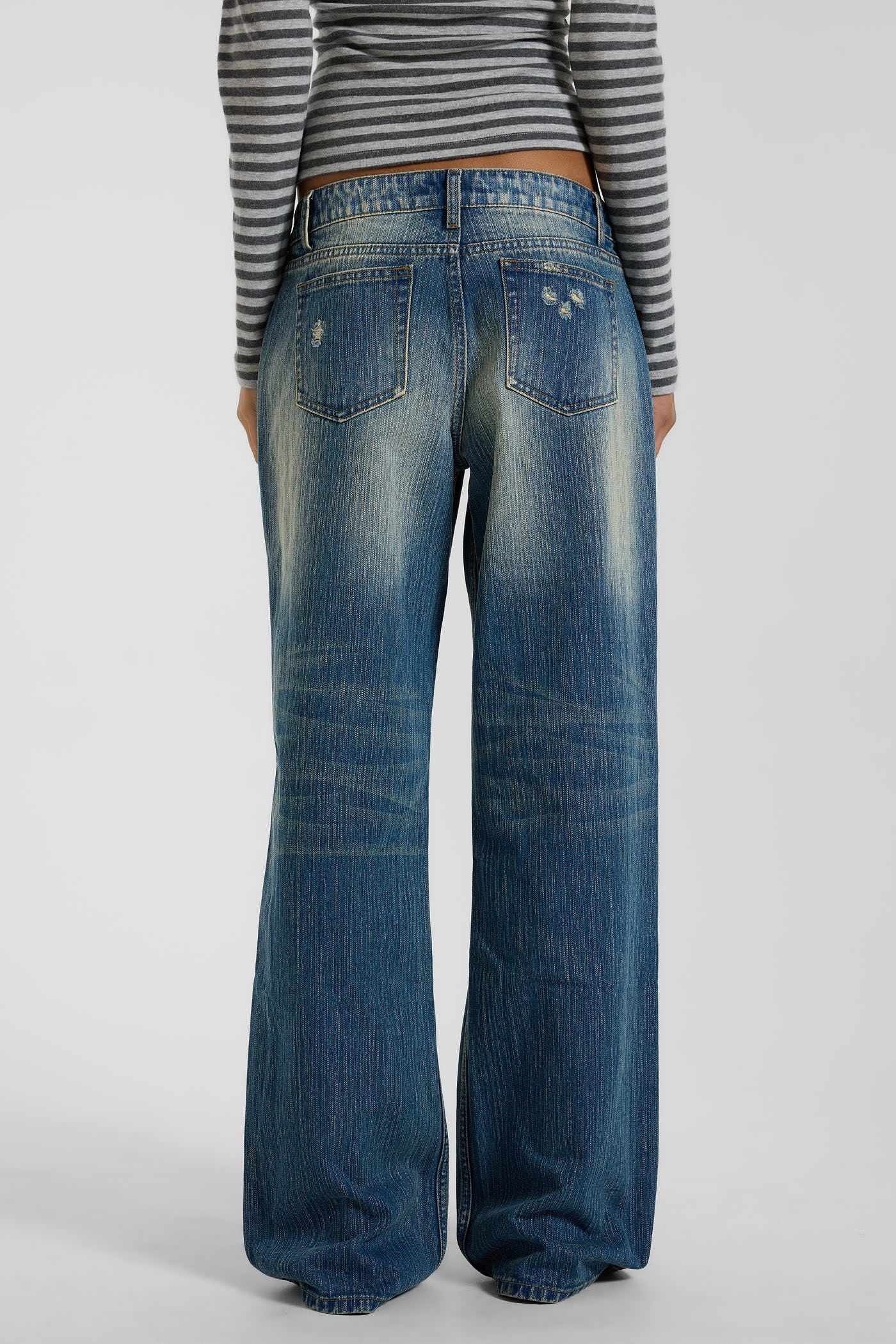 Hunter Loose Straight Leg Jeans in Blue Wash