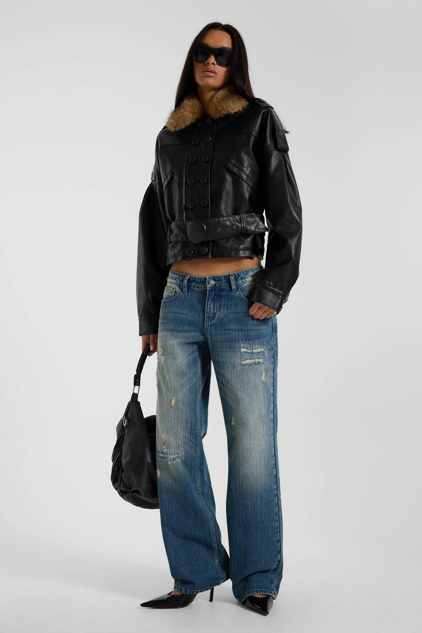 Hunter Loose Straight Leg Jeans in Blue Wash