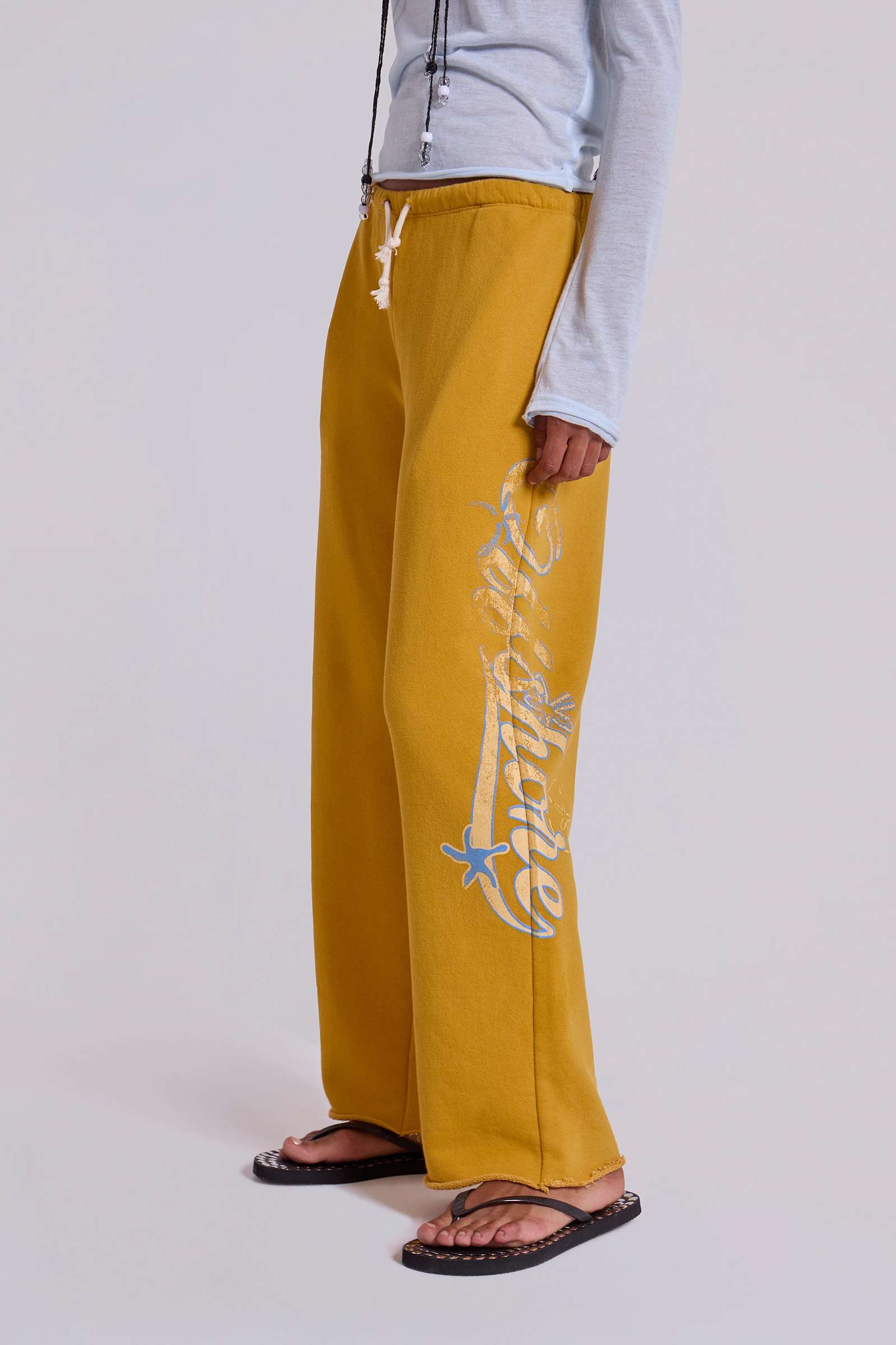 Offshore Cropped Joggers in Saffron