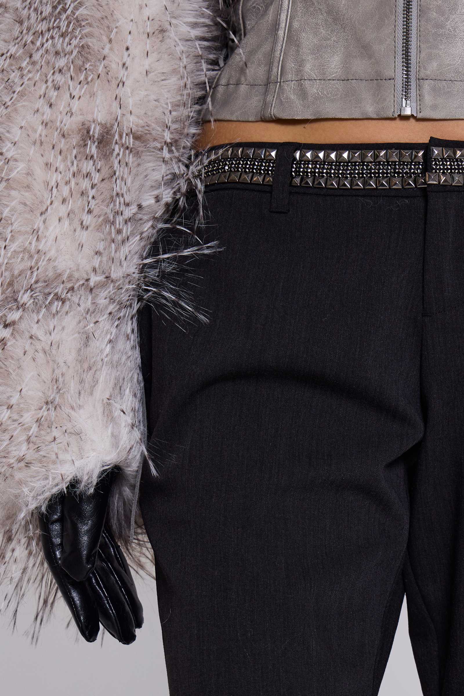 Venissa Embellished Low Rise Tailored Trousers