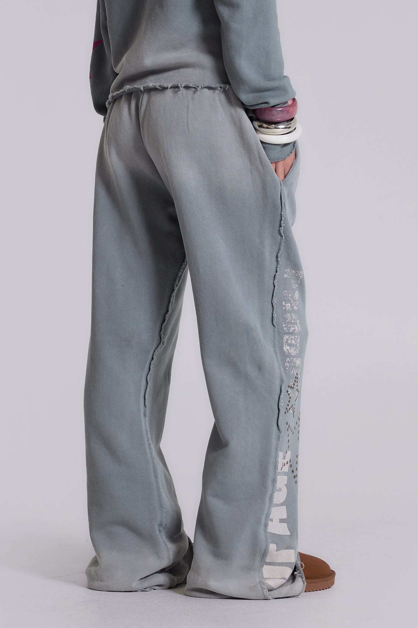 Cleo Graphic Slouchy Bootcut Jogger