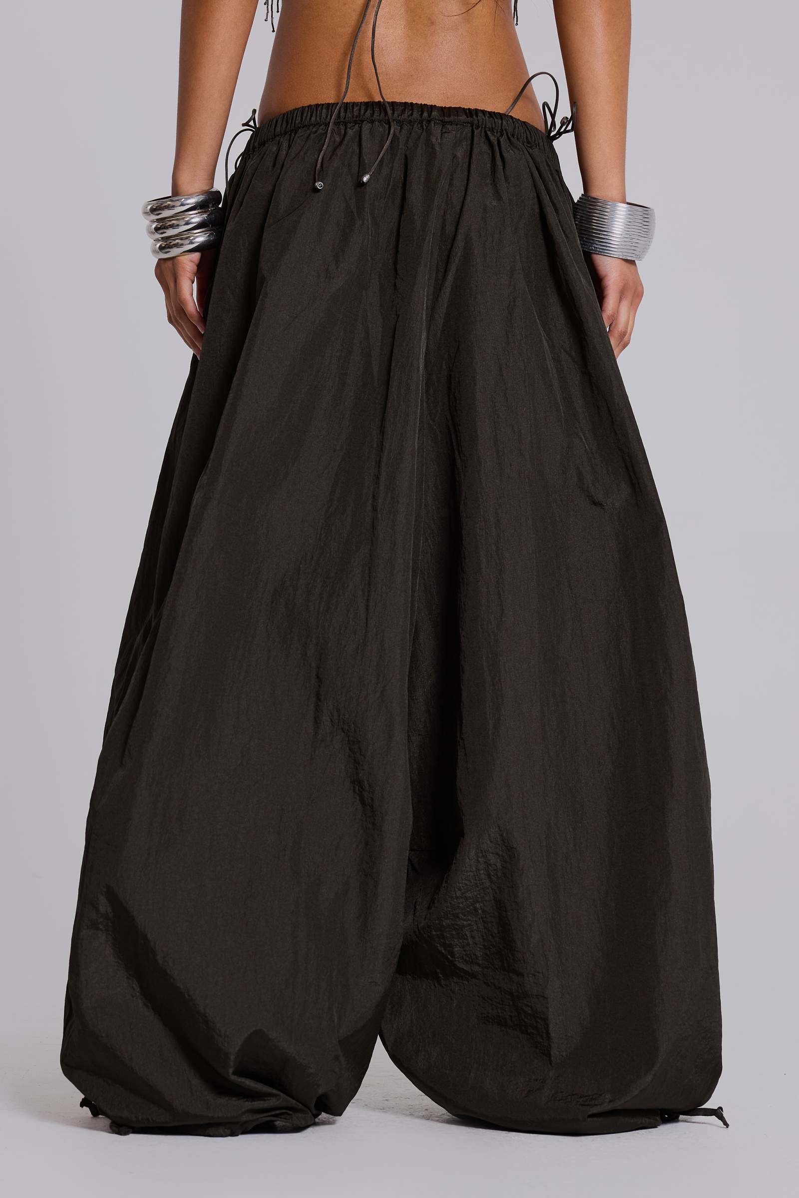 Nexis Nylon Balloon Parachute Pants in Khaki