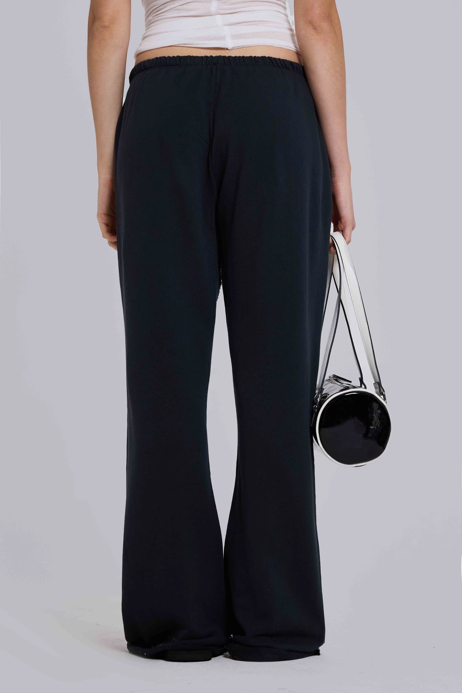 Cleo Slouchy Bootcut Jogger in Black