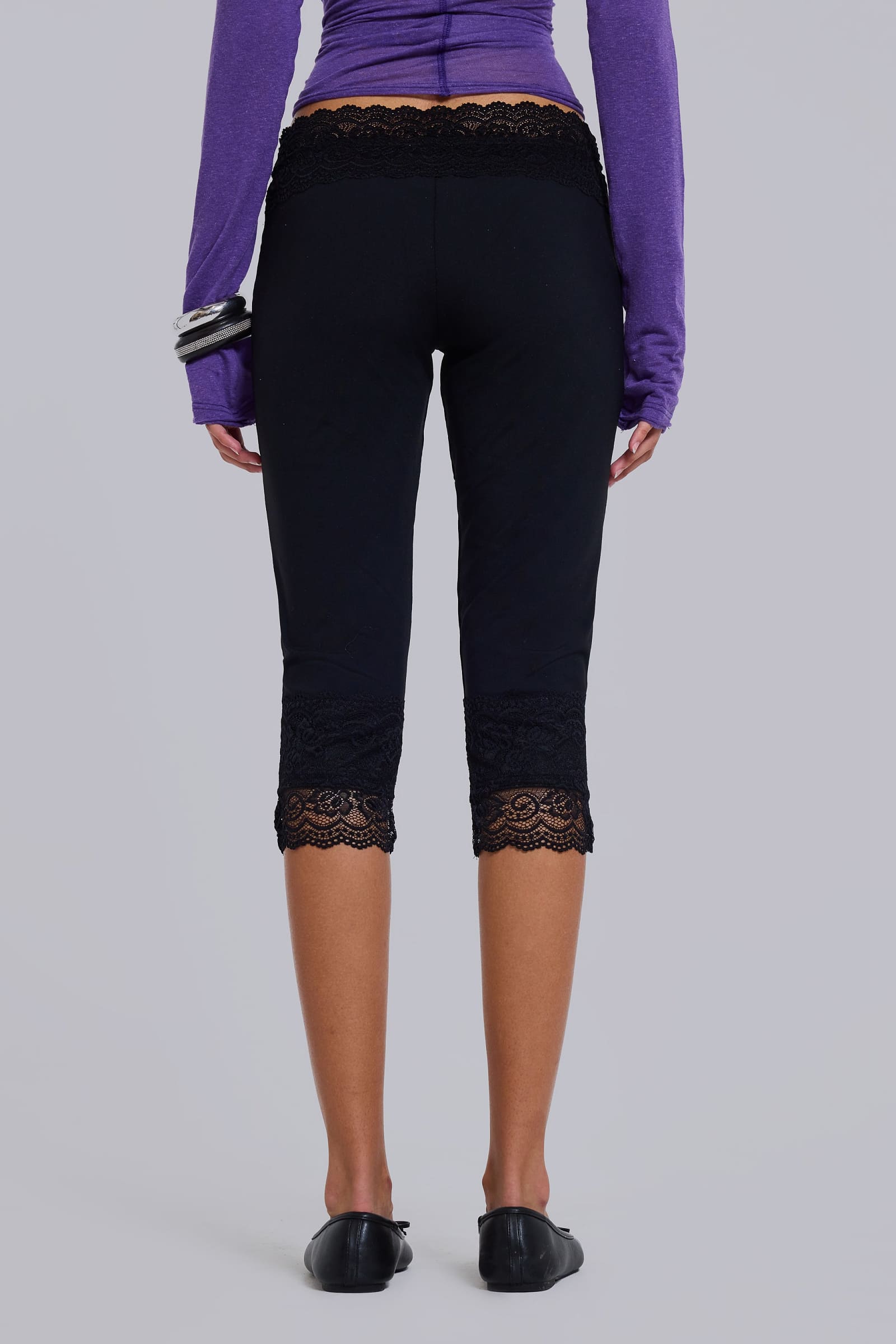 LACE TRIM LEGGINGS