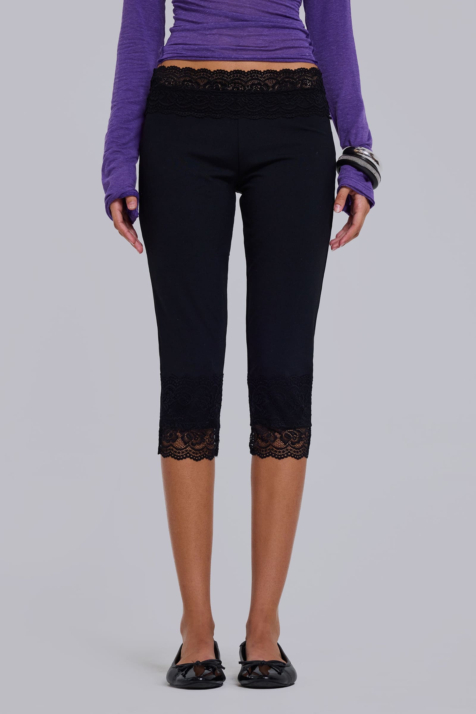 LACE TRIM LEGGINGS
