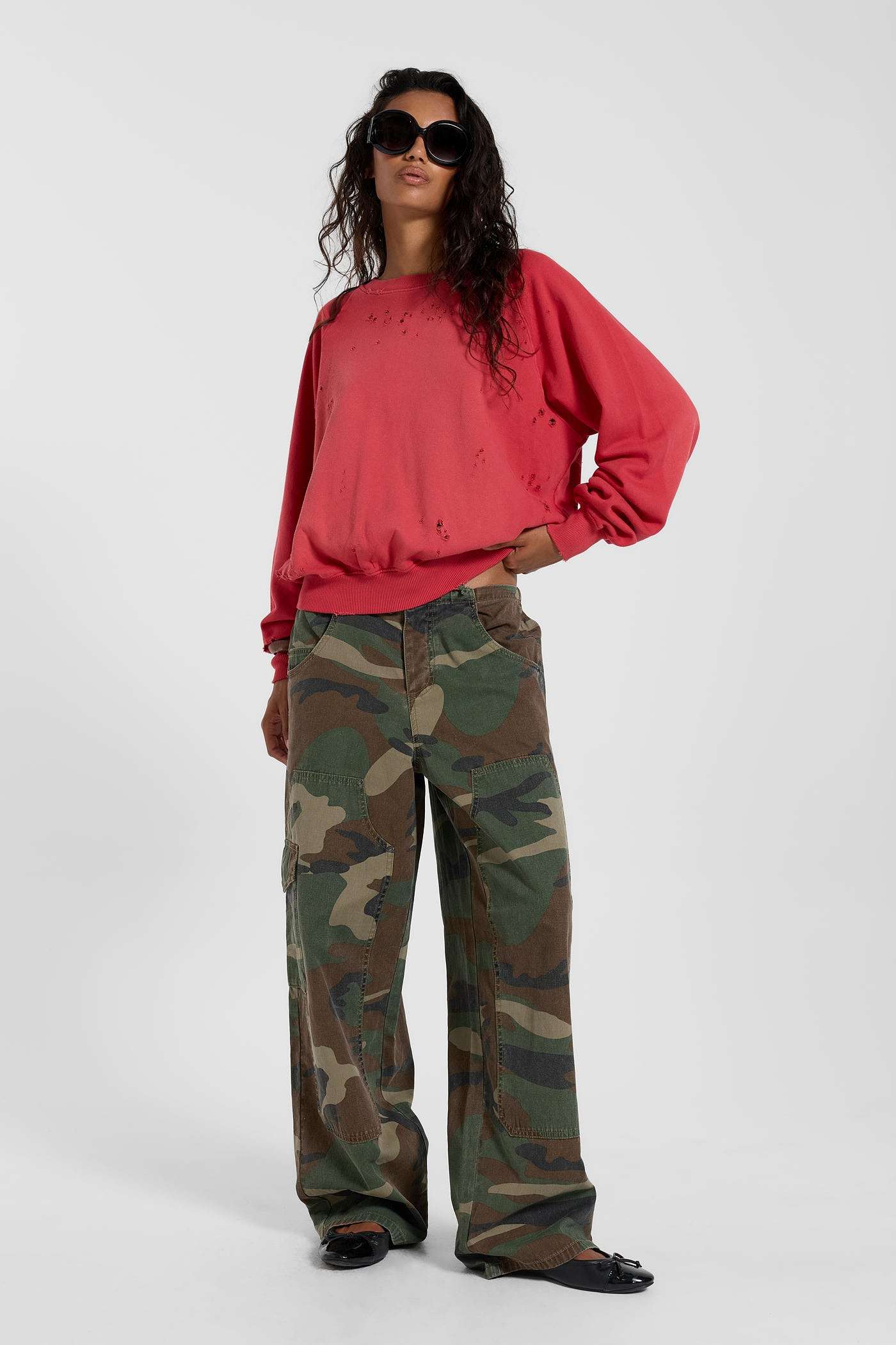 Bailee Low Rise Camo Cargos