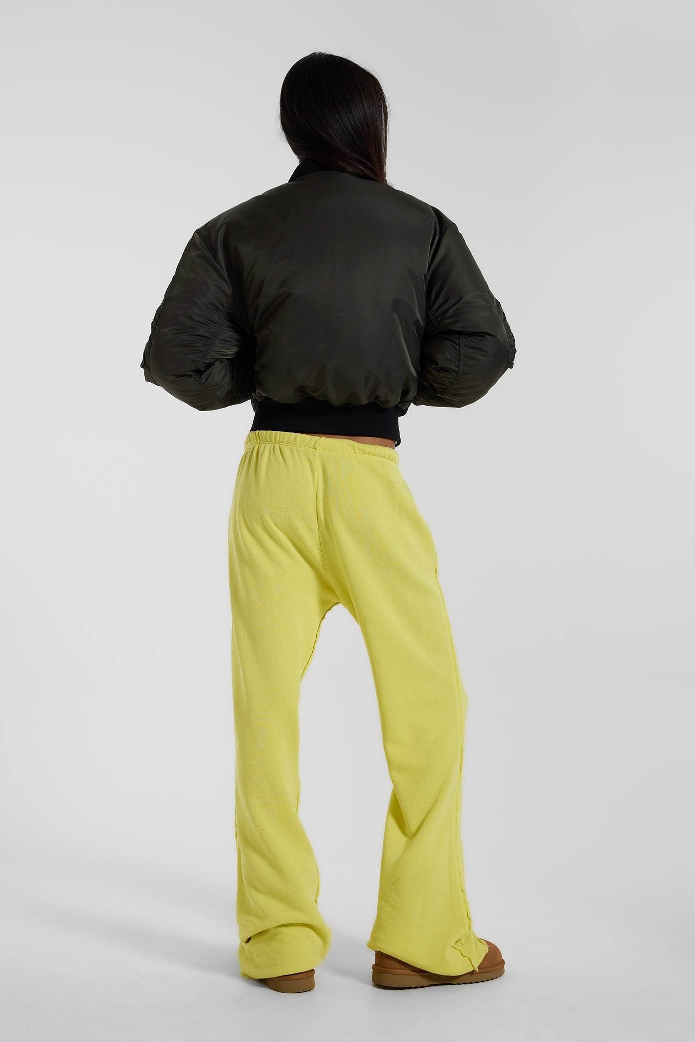Cleo Slouchy Bootcut Jogger in Neon