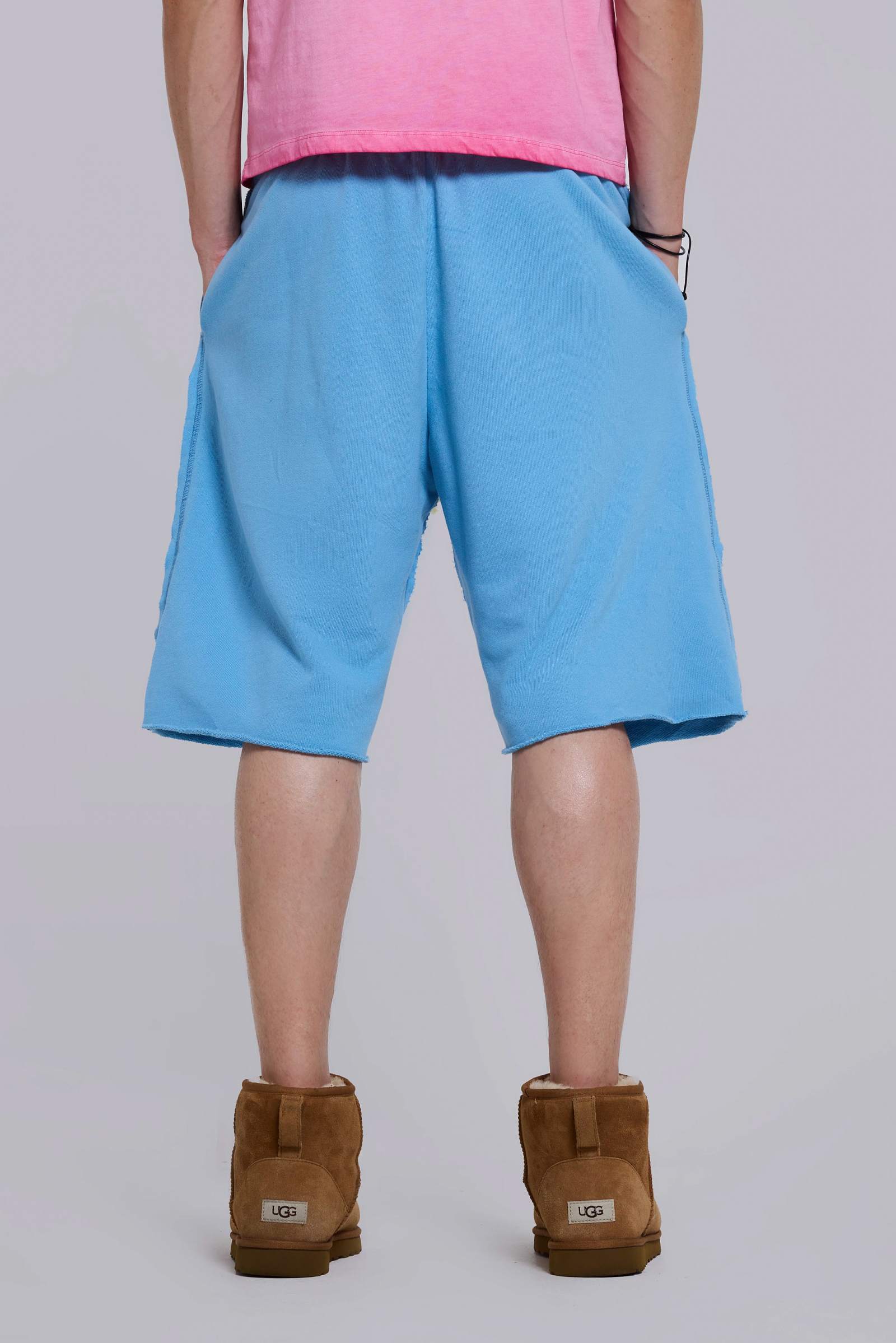 Cleo Slouchy Jogger Shorts in Blue