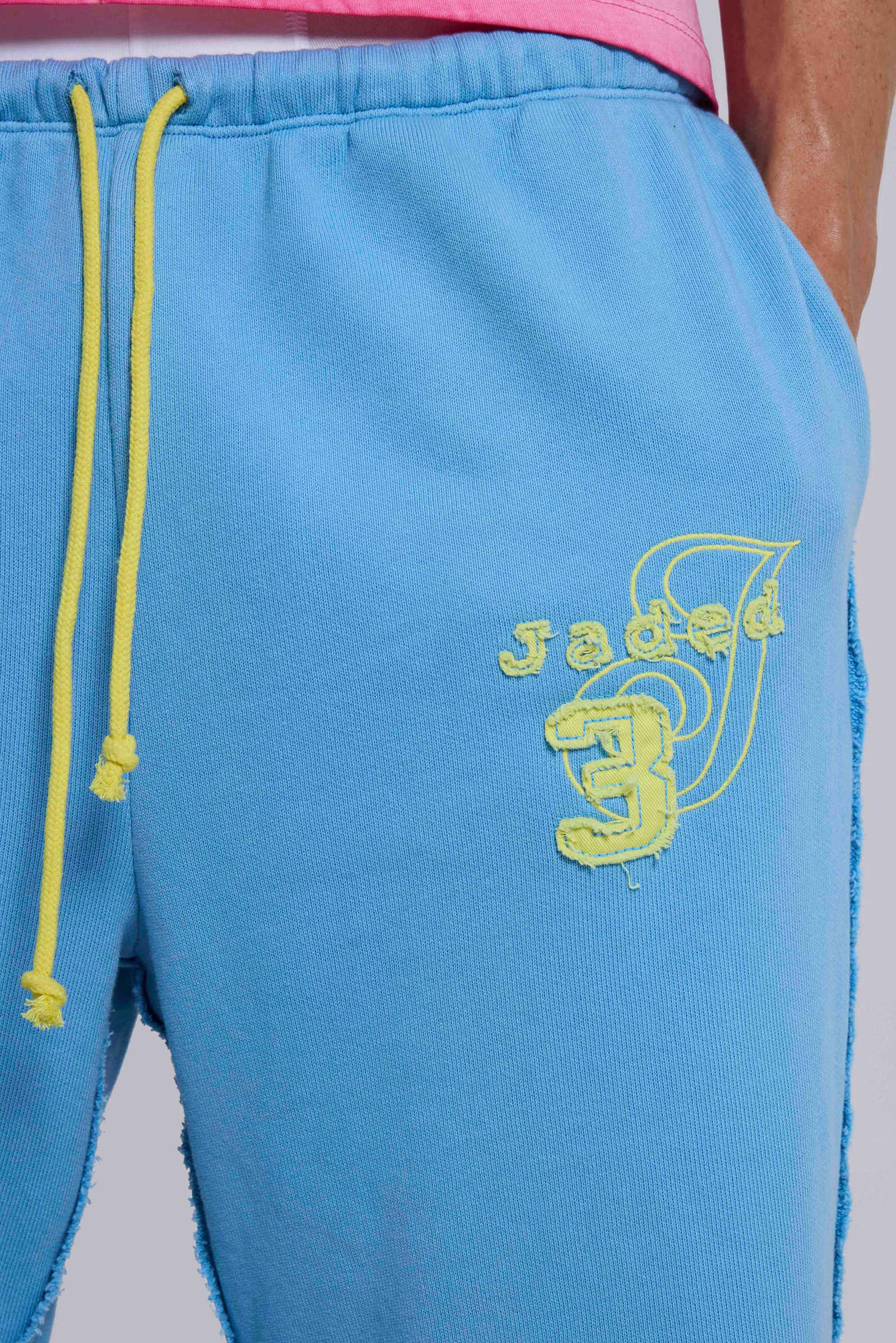 Cleo Slouchy Jogger Shorts in Blue