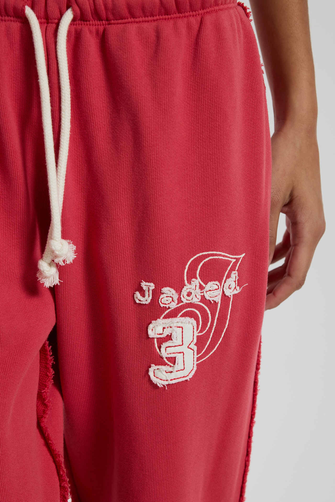 Cleo Slouchy Bootcut Jogger in Red
