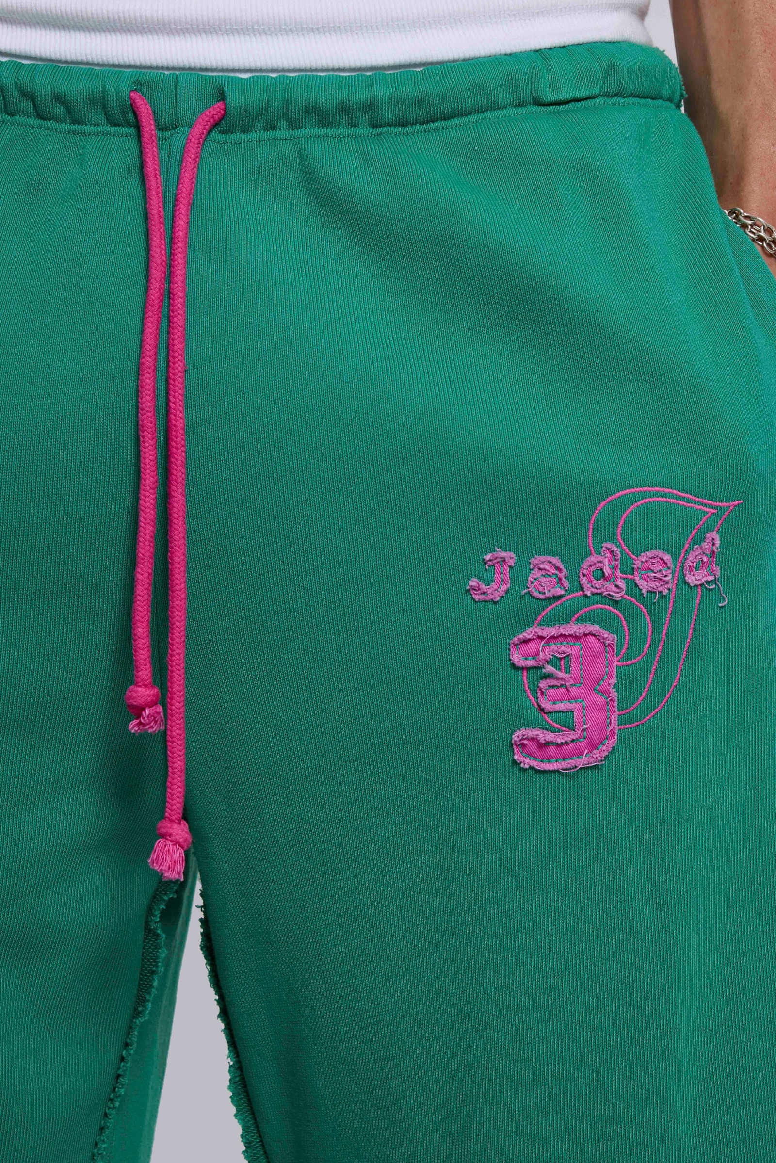 Cleo Slouchy Jogger Shorts in Green