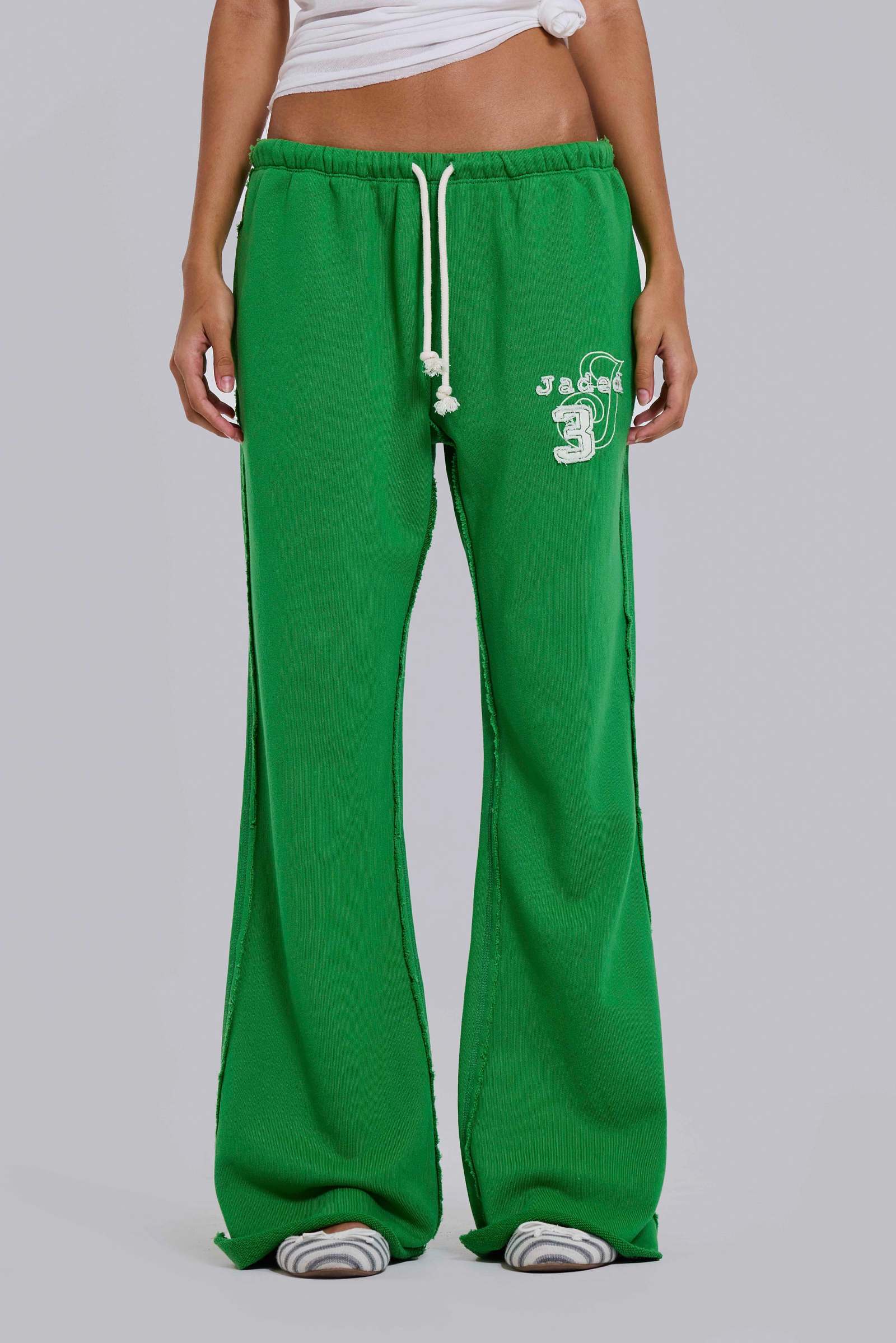 Cleo Slouchy Bootcut Jogger in Green