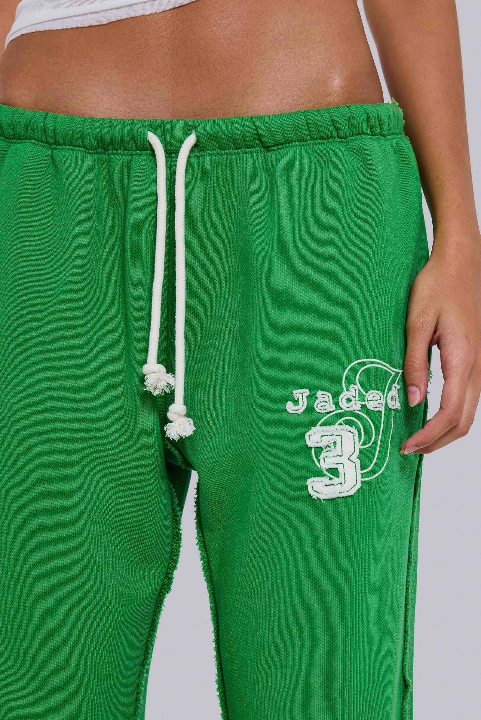 Cleo Slouchy Bootcut Jogger in Green
