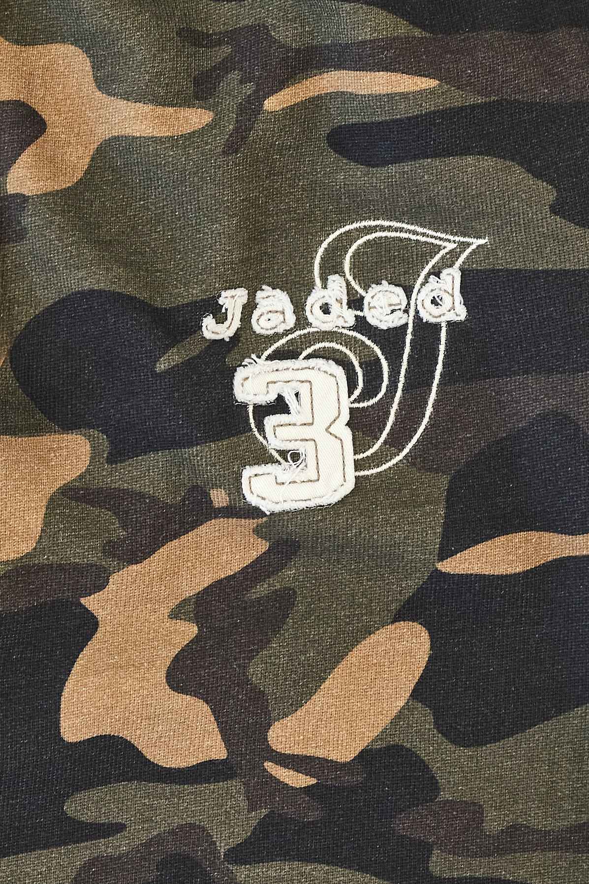 Cleo Slouchy Jogger Shorts in Camo