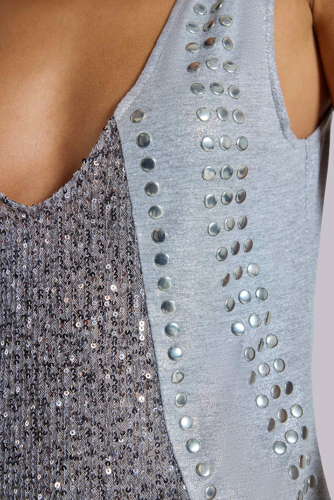 Kate Studded Plunge Vest Top
