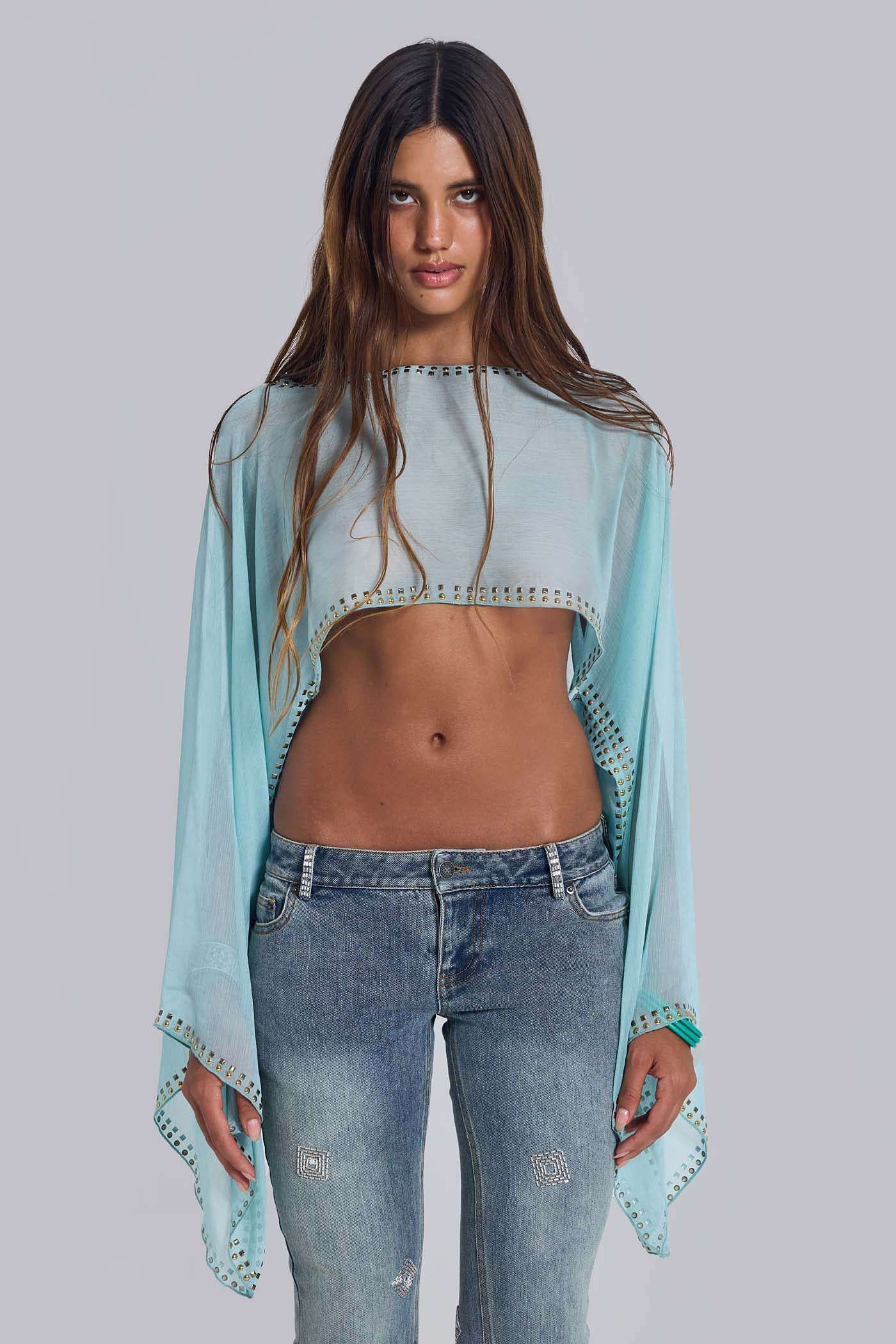 Lunet Studded Cape Top