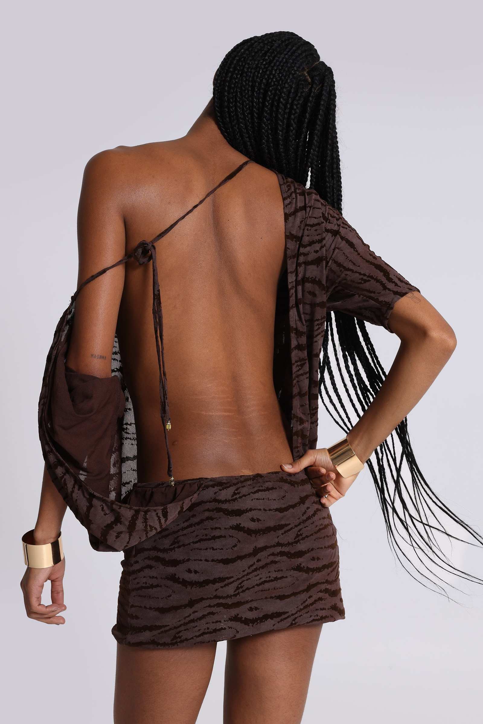 Ophidian Devore Backless Mini Dress in Zebra | Jaded London | Clothing Ophidian Devore Backless Mini Dress in Zebra | Jaded London | Clothing