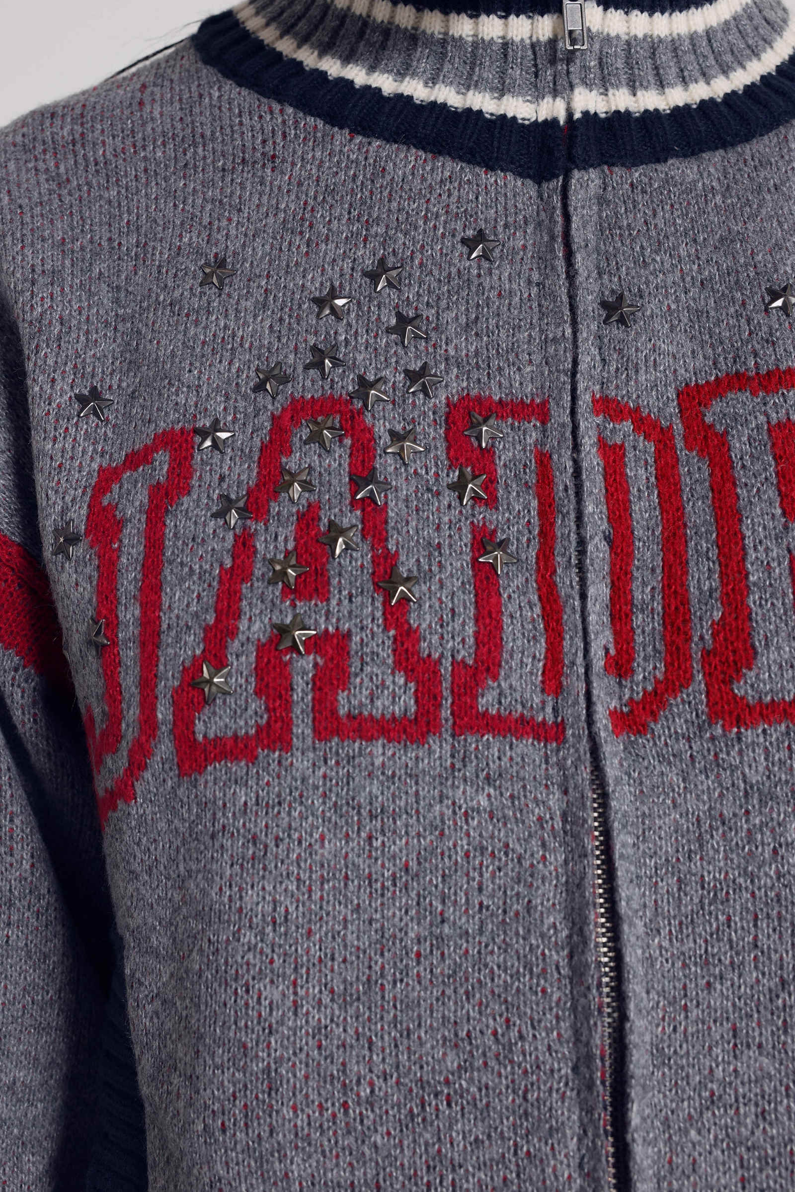 Team USA Studded Knitted Bomber Jacket