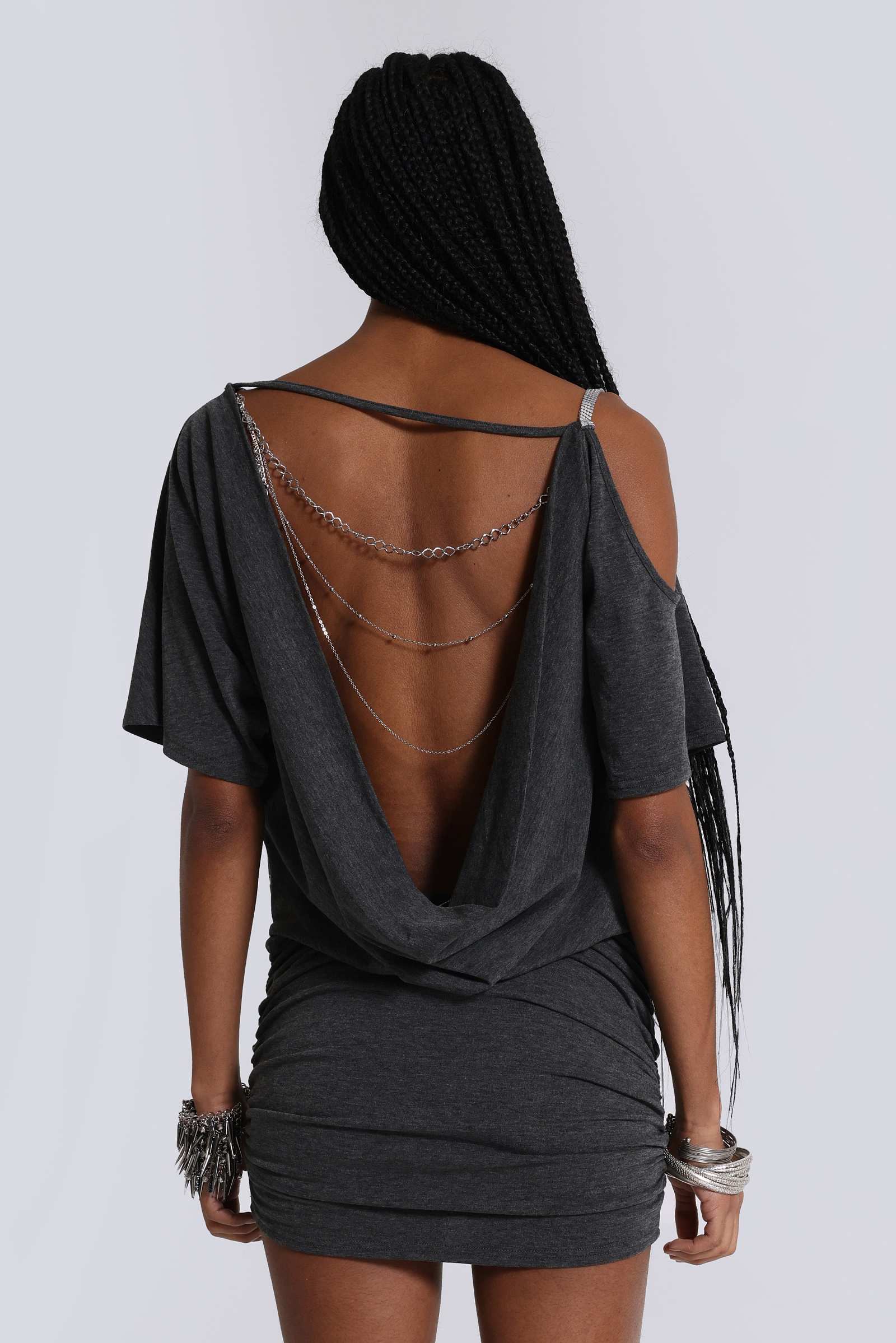 Sky Asymmetric Mini Dress