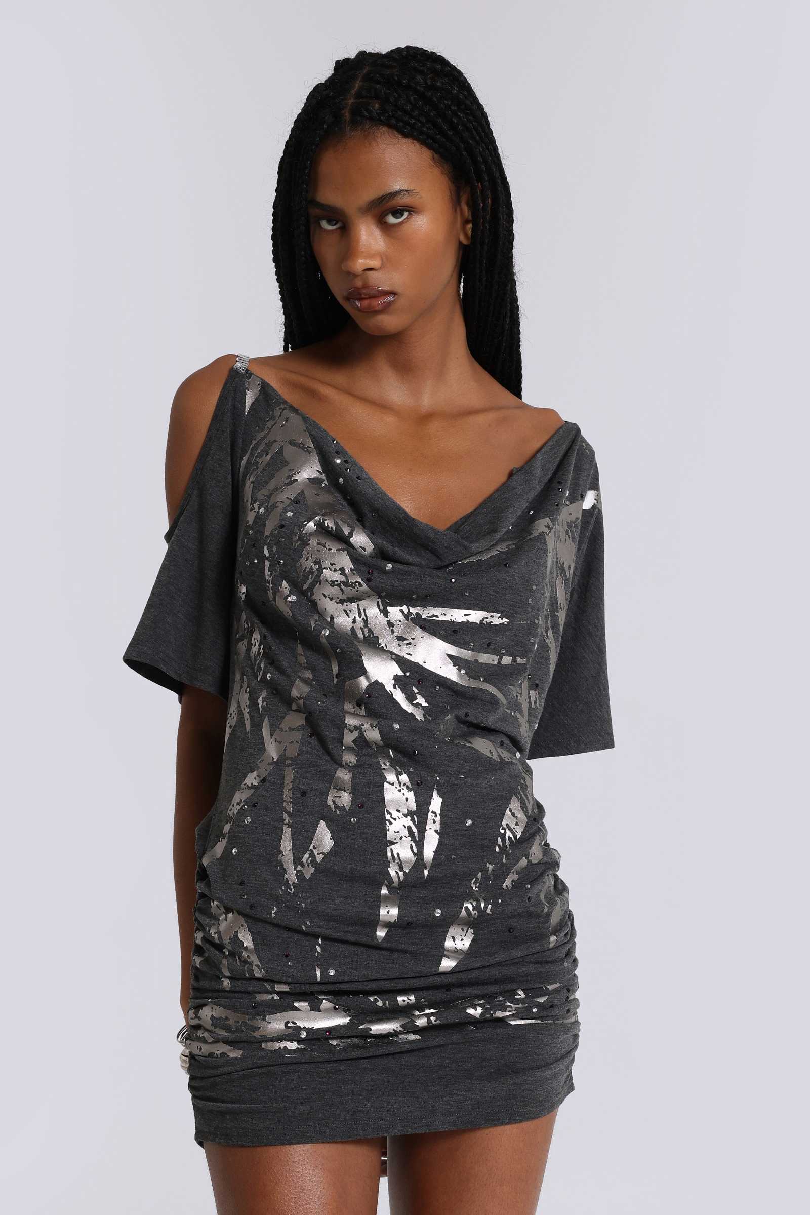 Sky Asymmetric Mini Dress