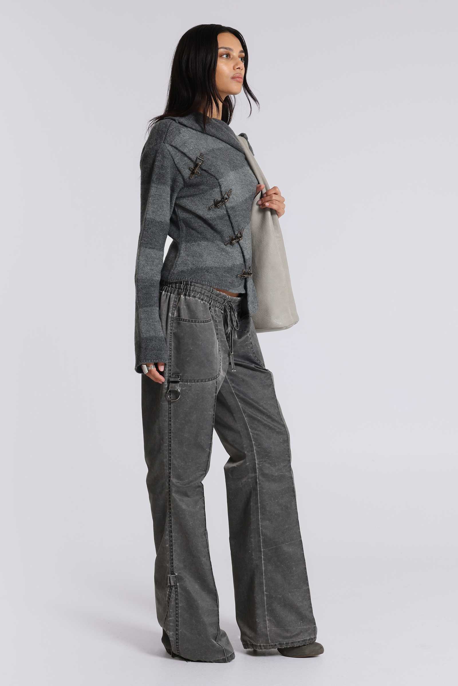 Vire Washed Satin Bootcut Cargos