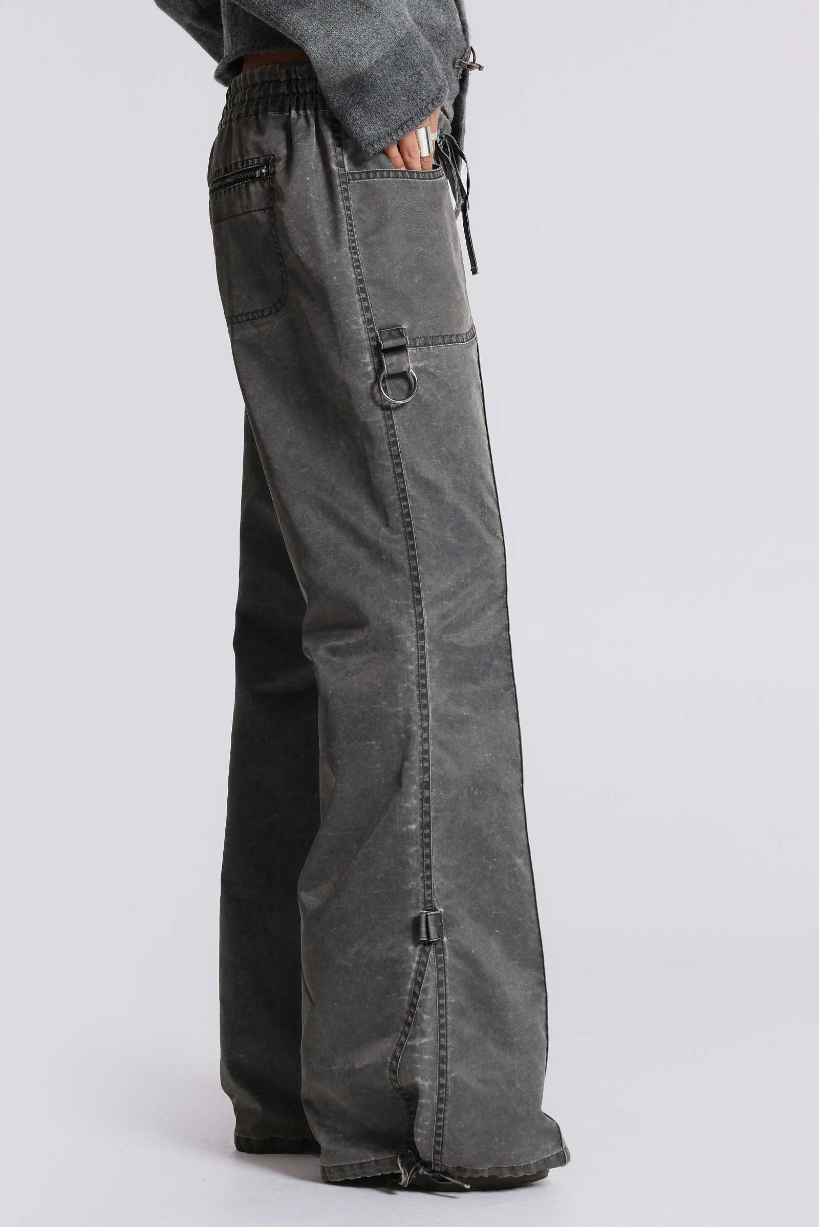 Vire Washed Satin Bootcut Cargos