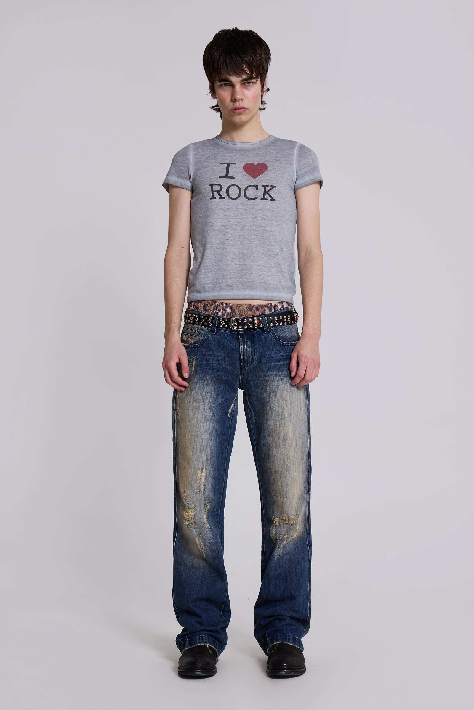 Metal Flared Jeans