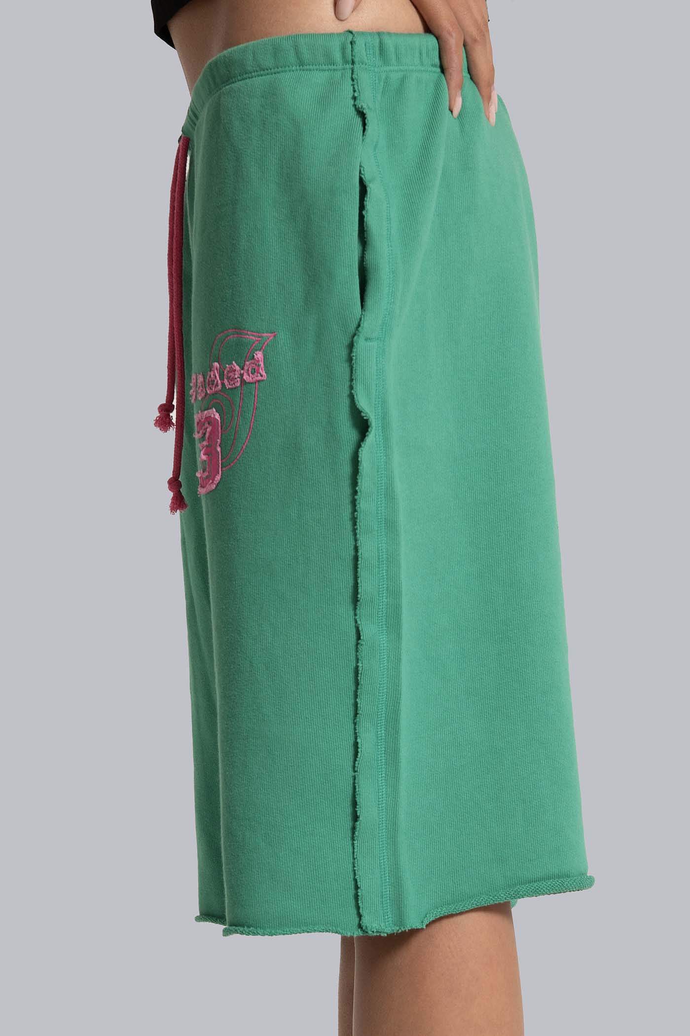Cleo Slouchy Jogger Shorts in Green