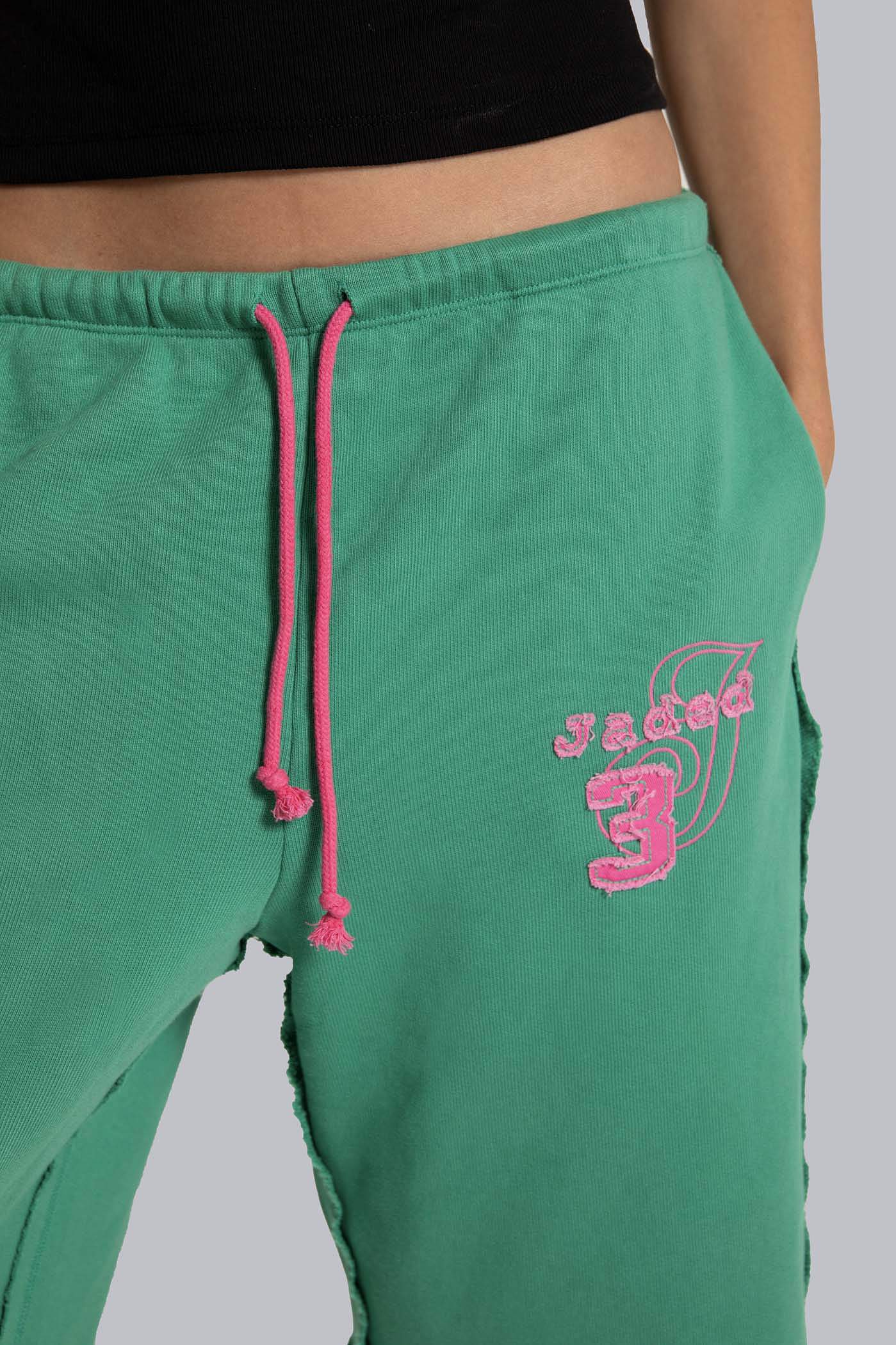 Cleo Slouchy Jogger Shorts in Green