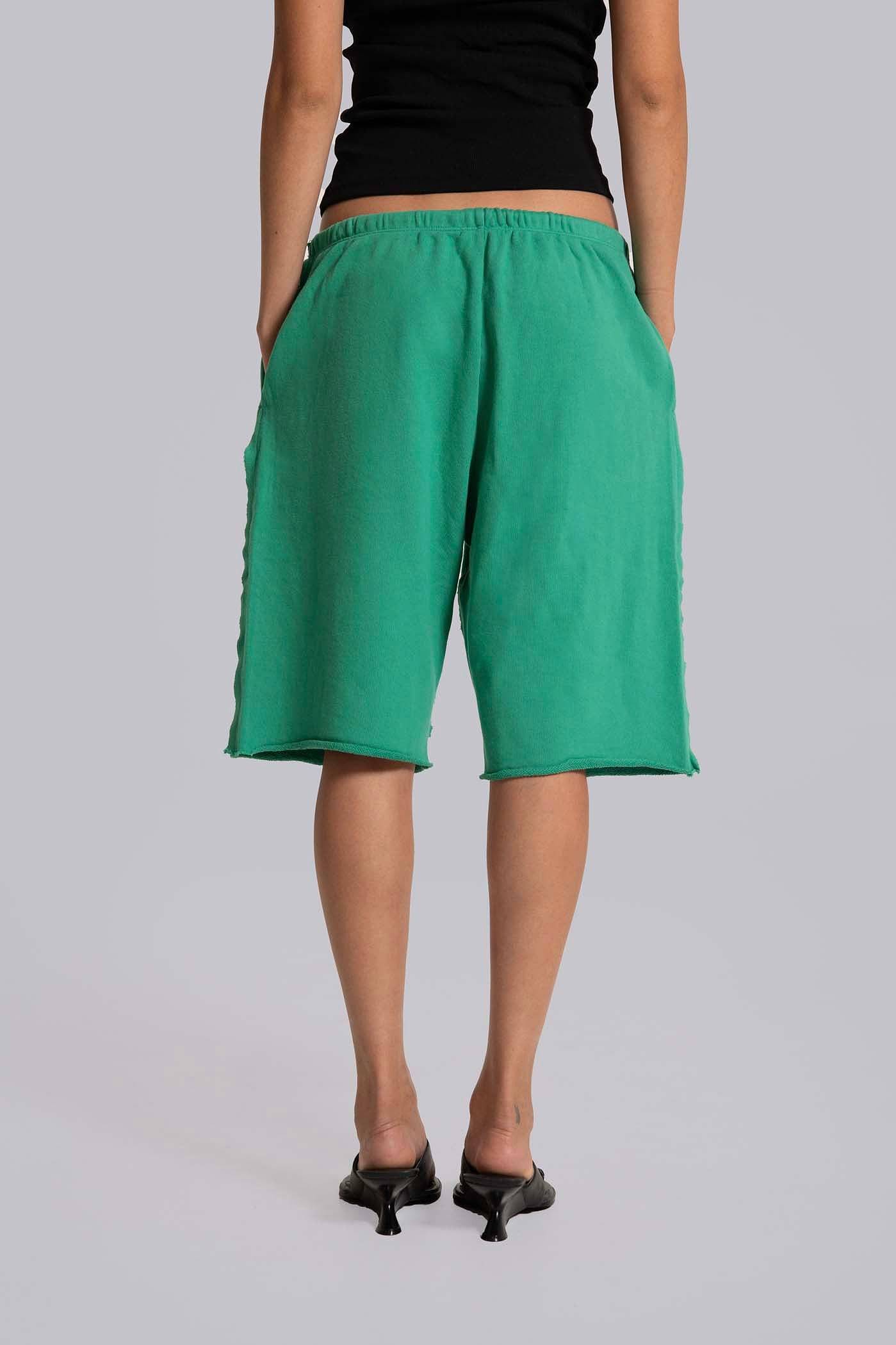 Cleo Slouchy Jogger Shorts in Green