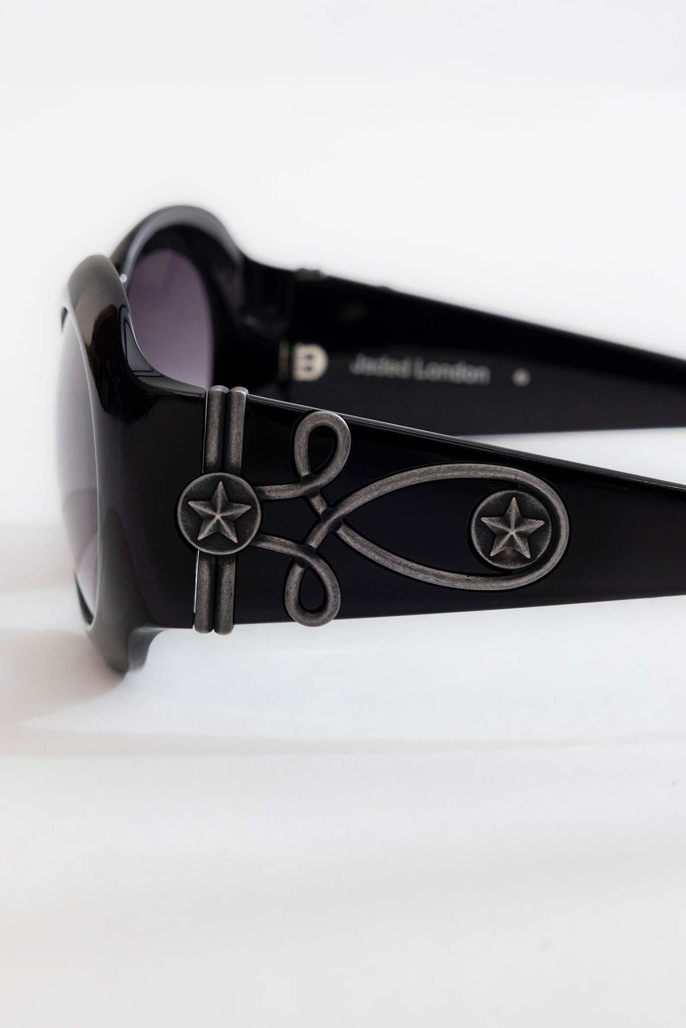 Majorette Oversized Round Sunglasses in Black