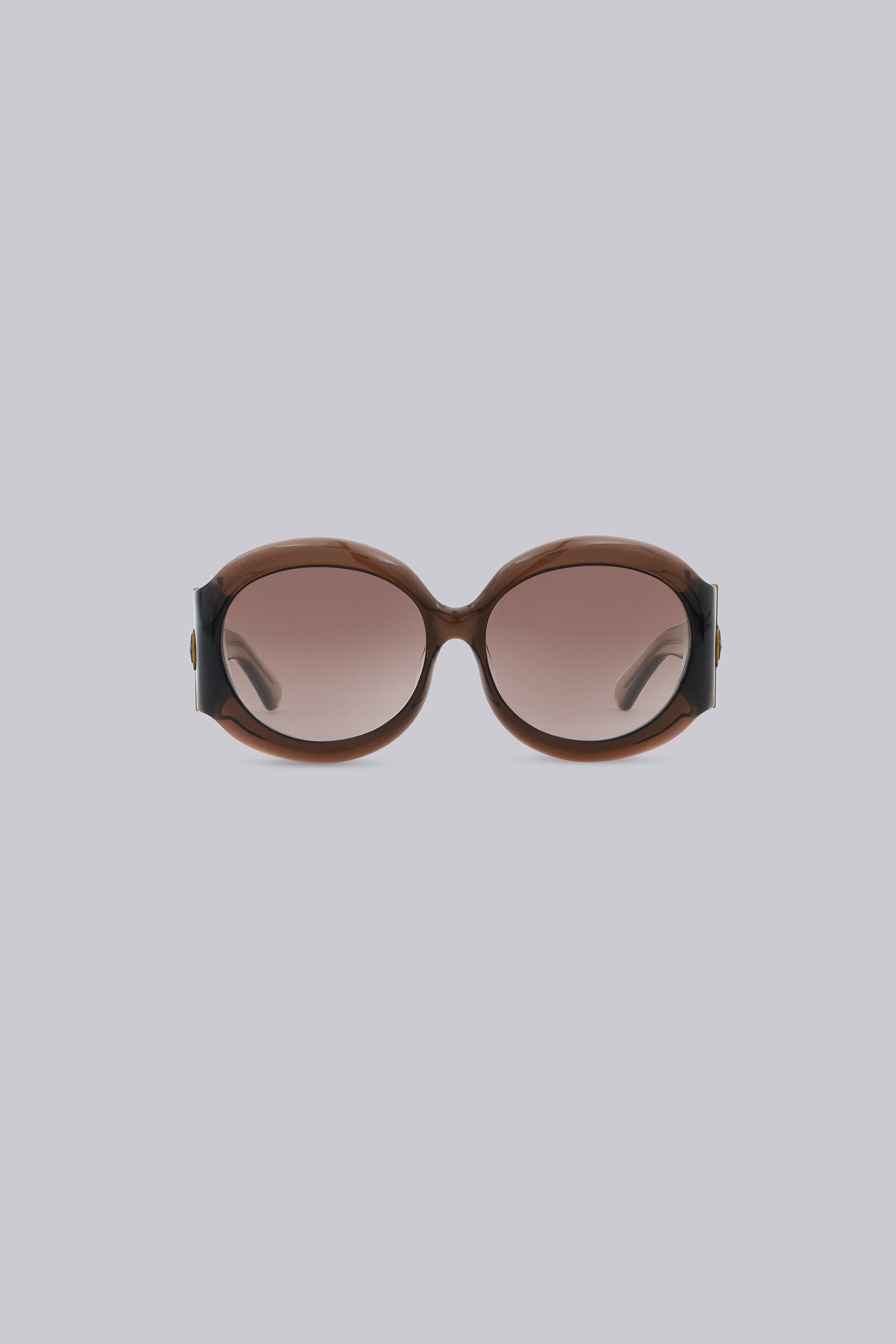 Majorette Oversized Round Sunglasses in Brown