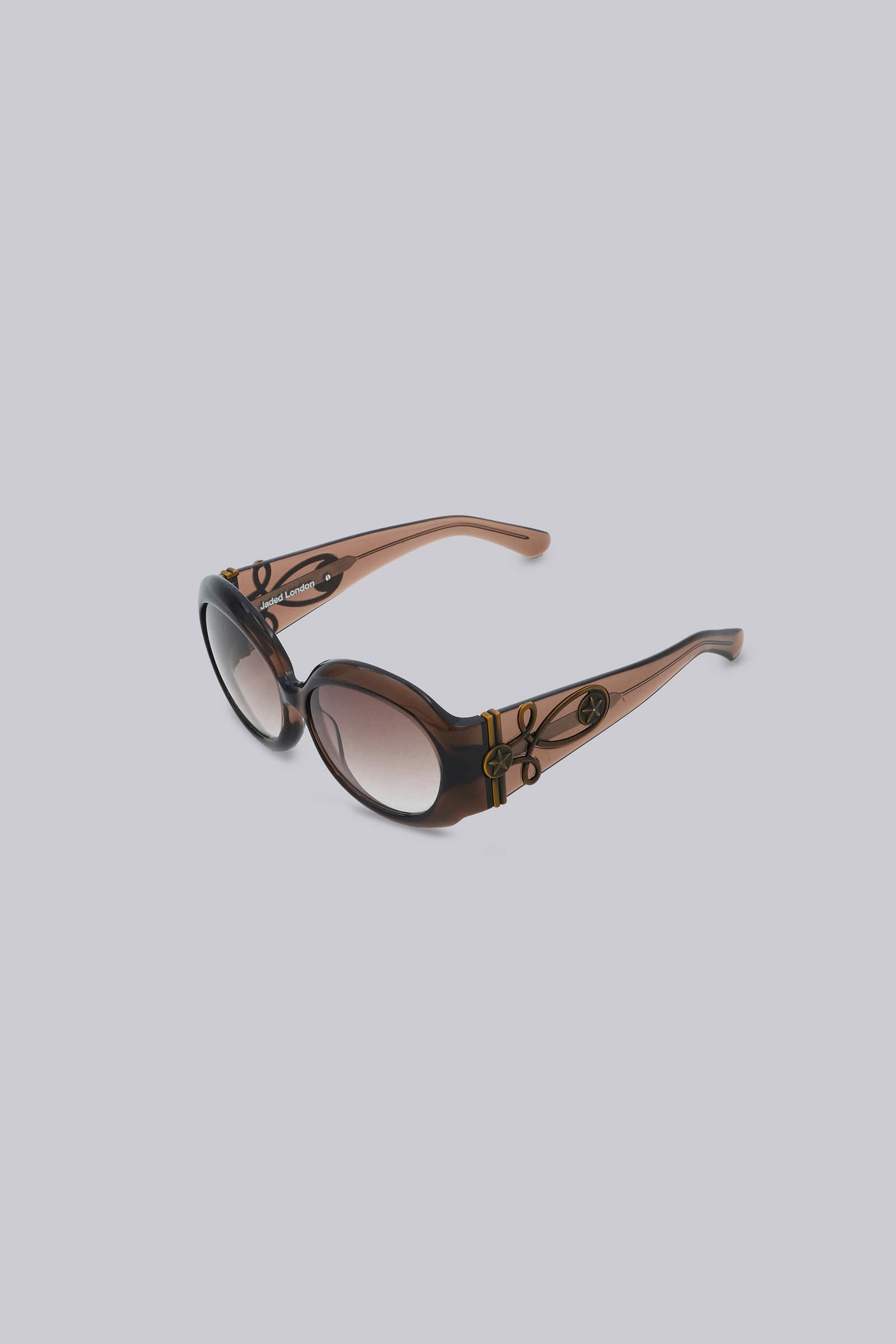 Majorette Oversized Round Sunglasses in Brown