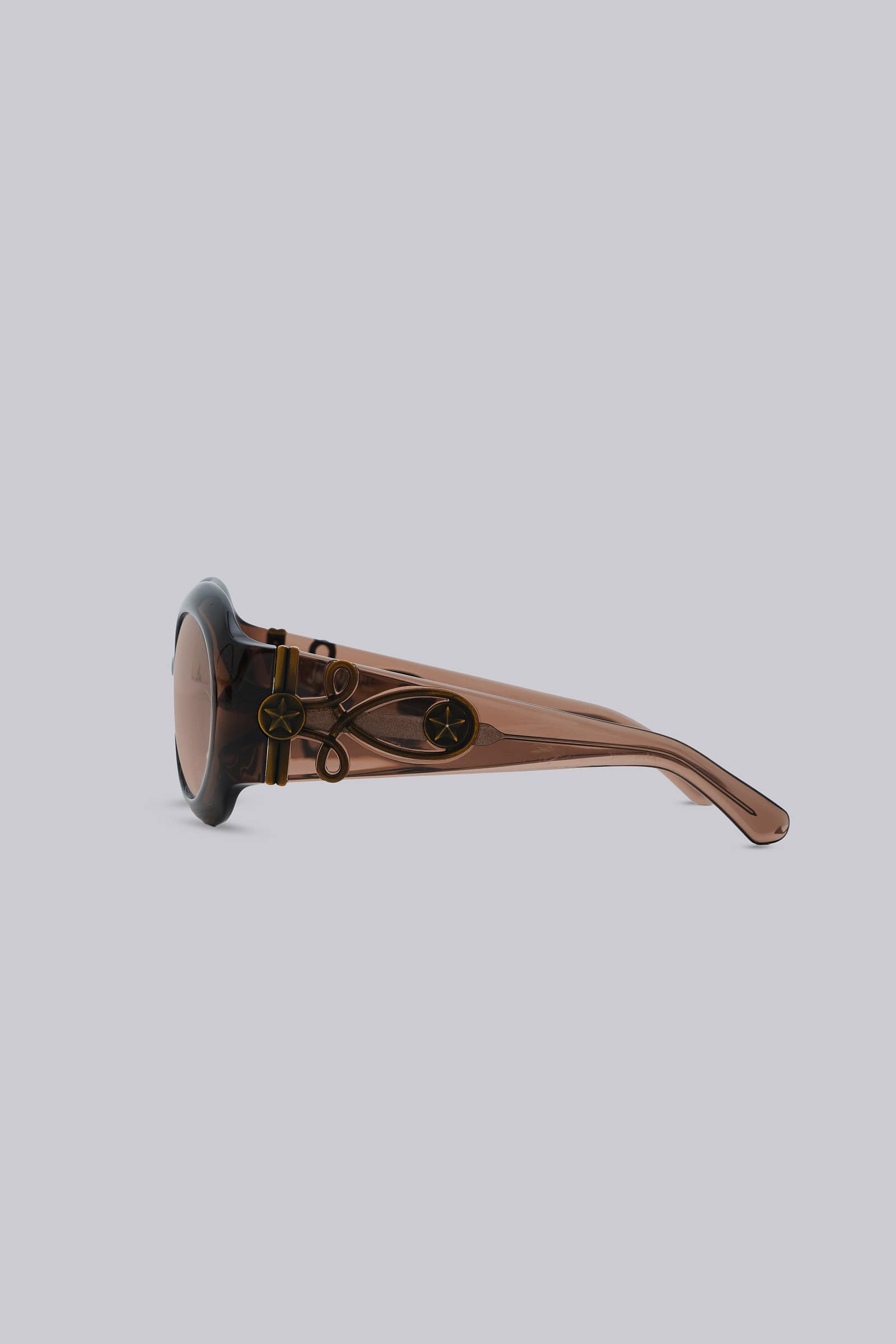 Majorette Oversized Round Sunglasses in Brown