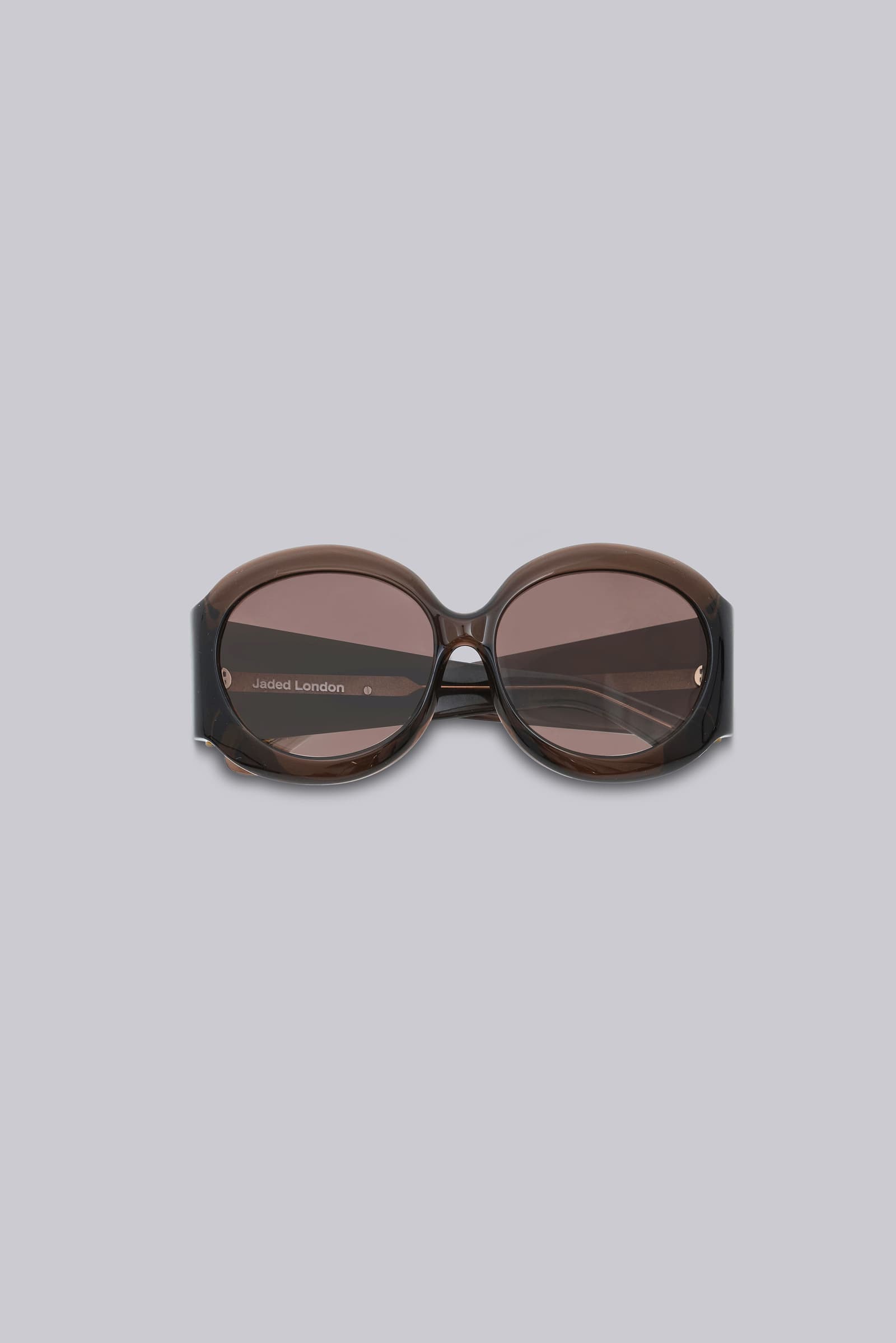 Majorette Oversized Round Sunglasses in Brown