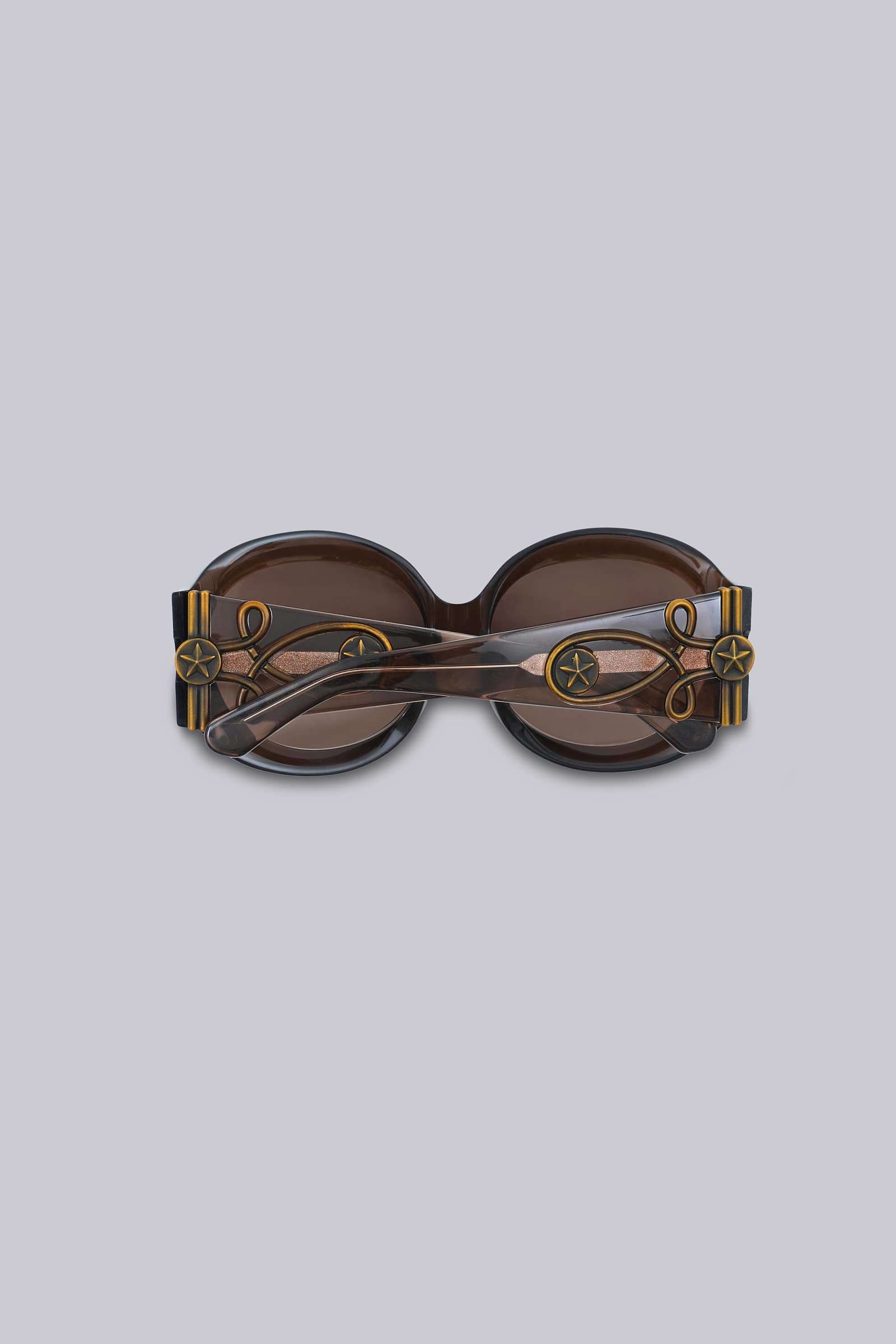 Majorette Oversized Round Sunglasses in Brown