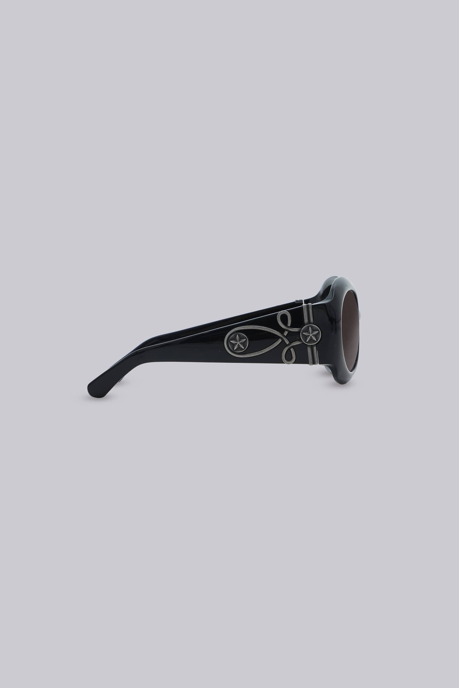 Majorette Oversized Round Sunglasses in Black