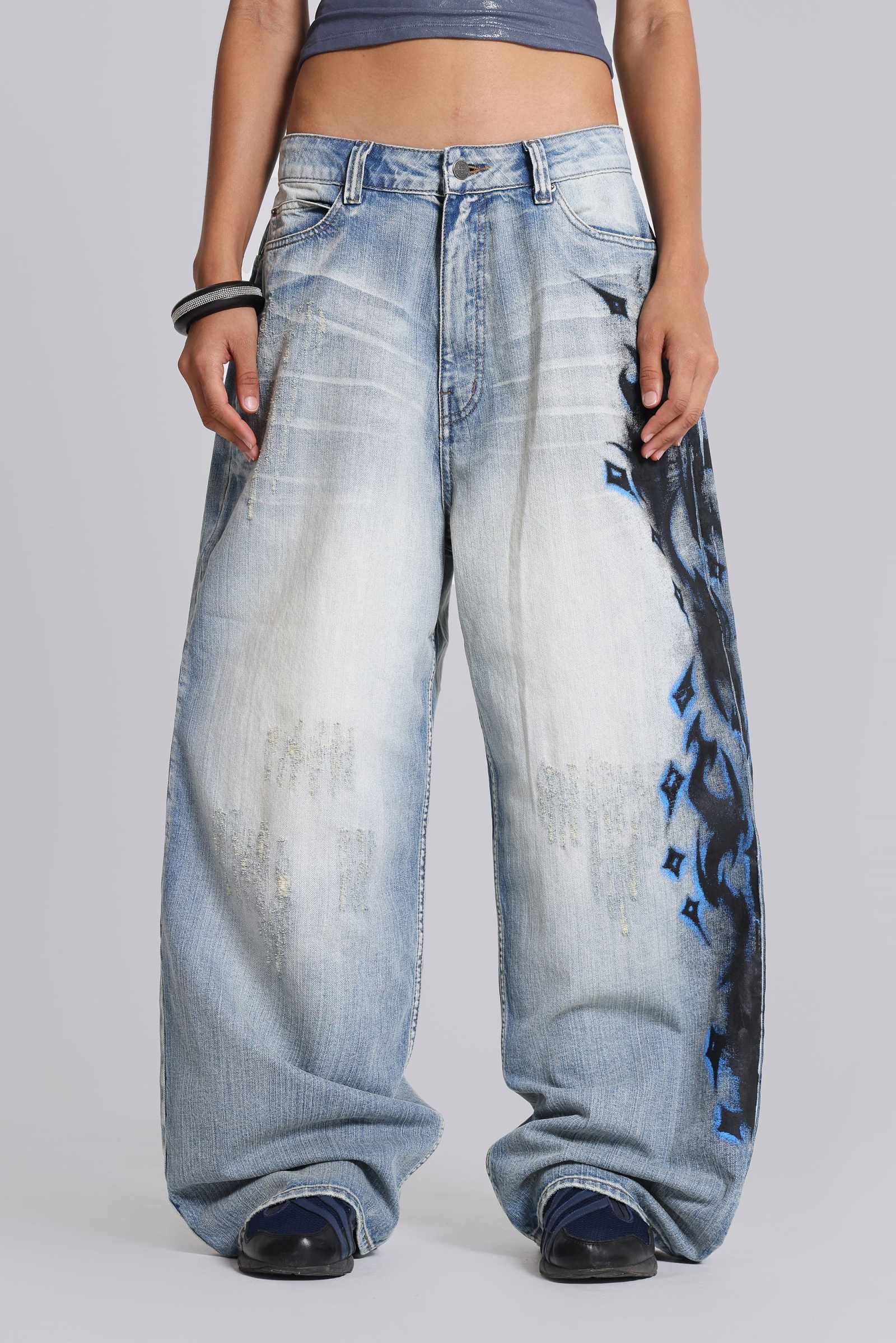 Spike Airbrush XL Colossus Jeans | Jaded London