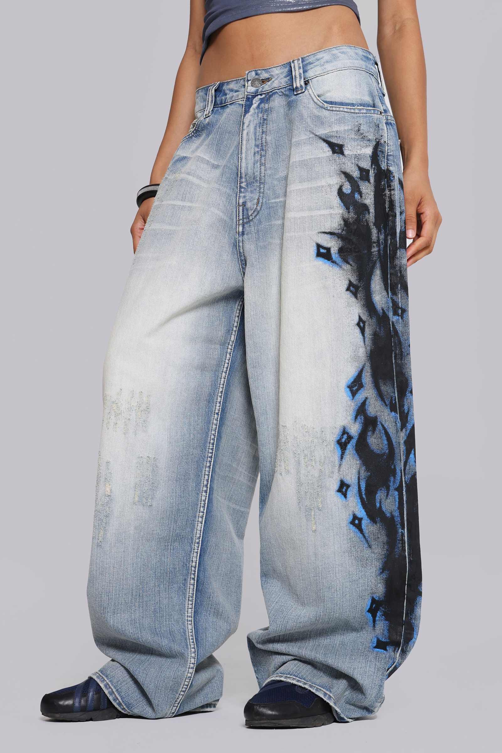 Spike Airbrush XL Colossus Jeans | Jaded London