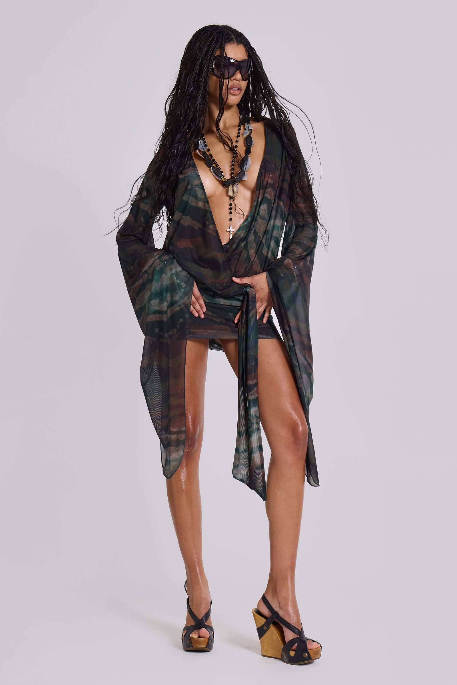 Aria Mesh Plunge Mini Dress in Labyrinth | Jaded London | Clothing Aria Mesh Plunge Mini Dress in Labyrinth | Jaded London | Clothing