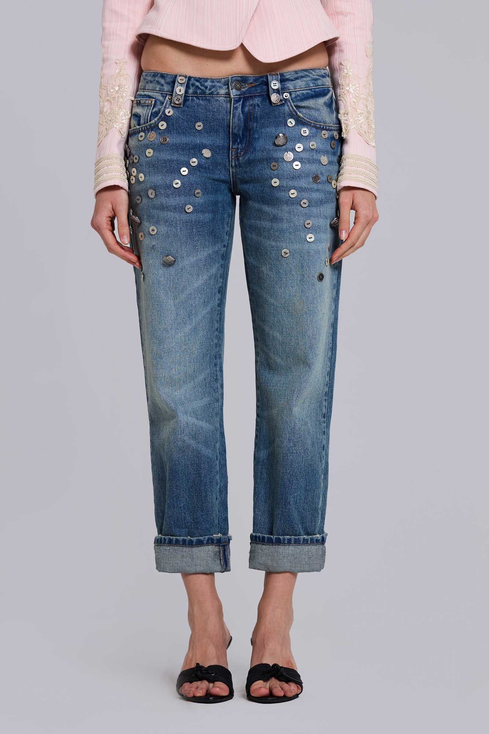 Cooper Embellished Crop Jeans