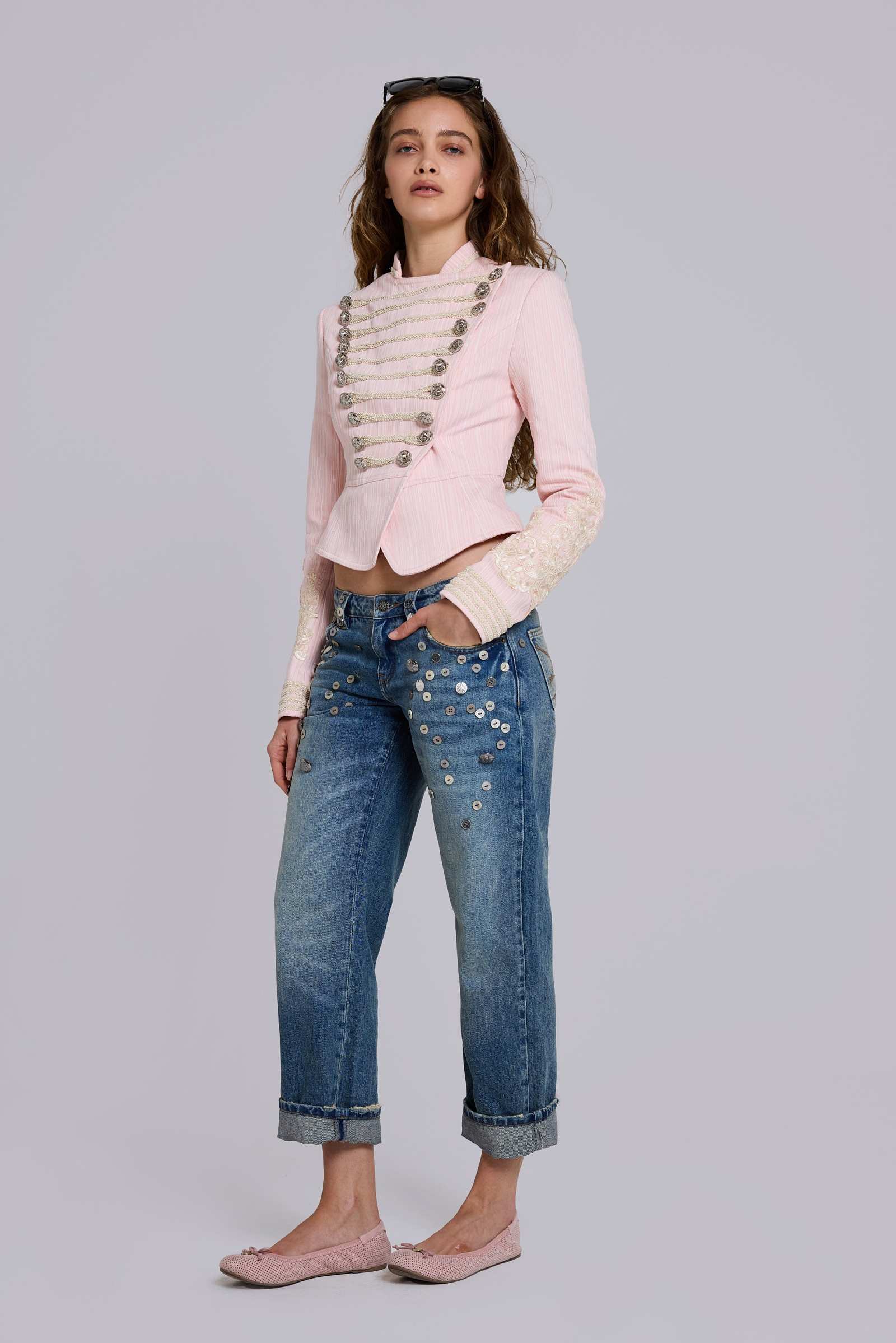 Cooper Embellished Crop Jeans