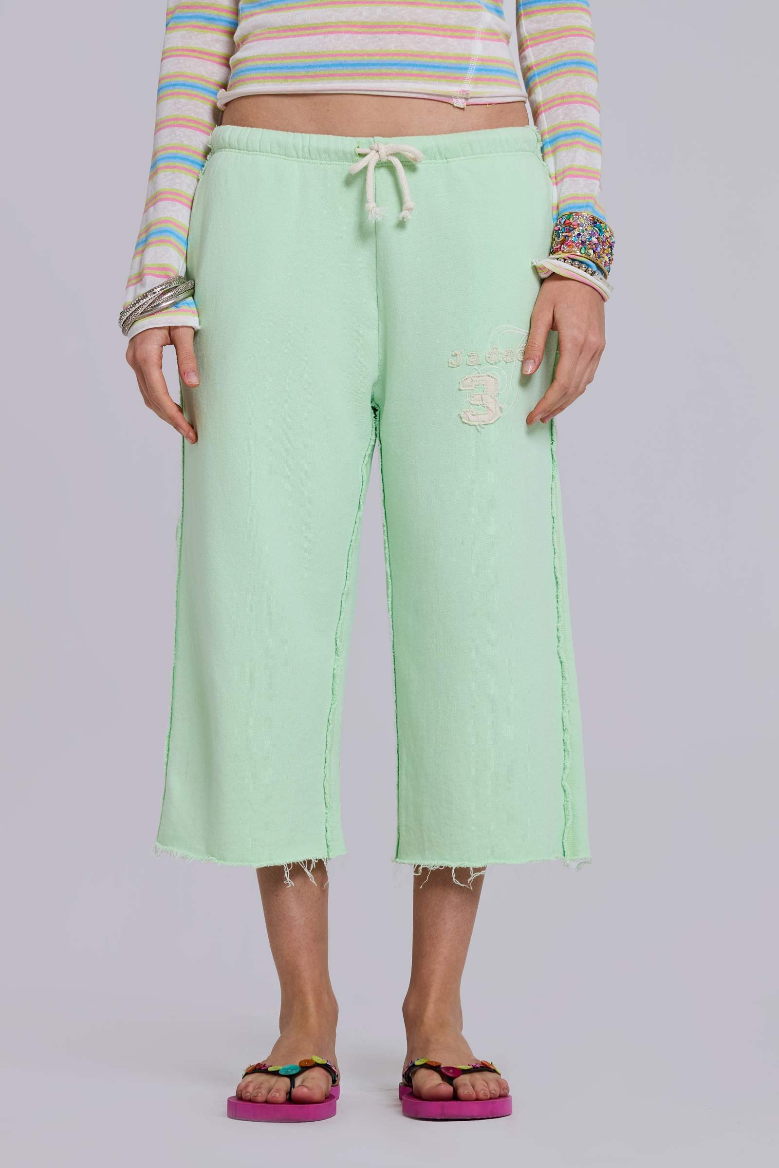Cleo Slouchy Crop Jogger in Mint