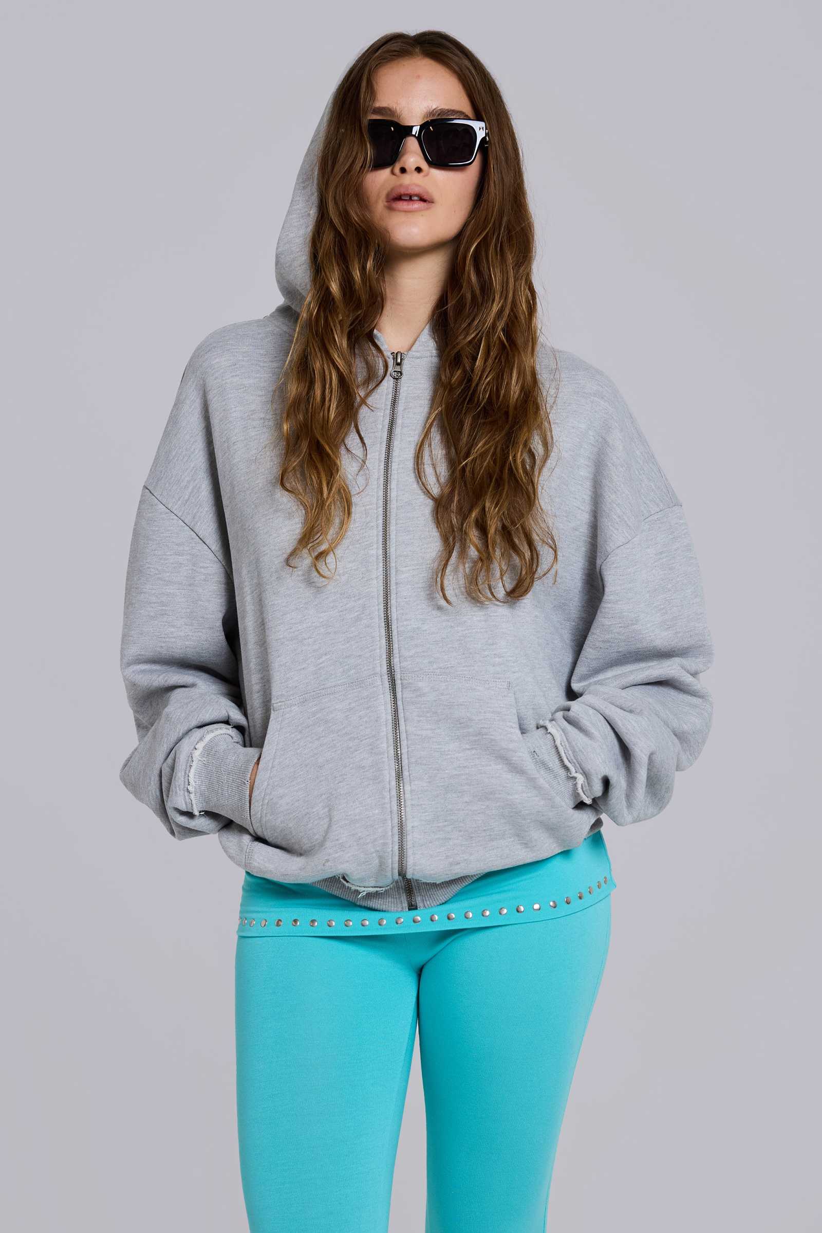 Grey Marl Oversized Monster Hoodie