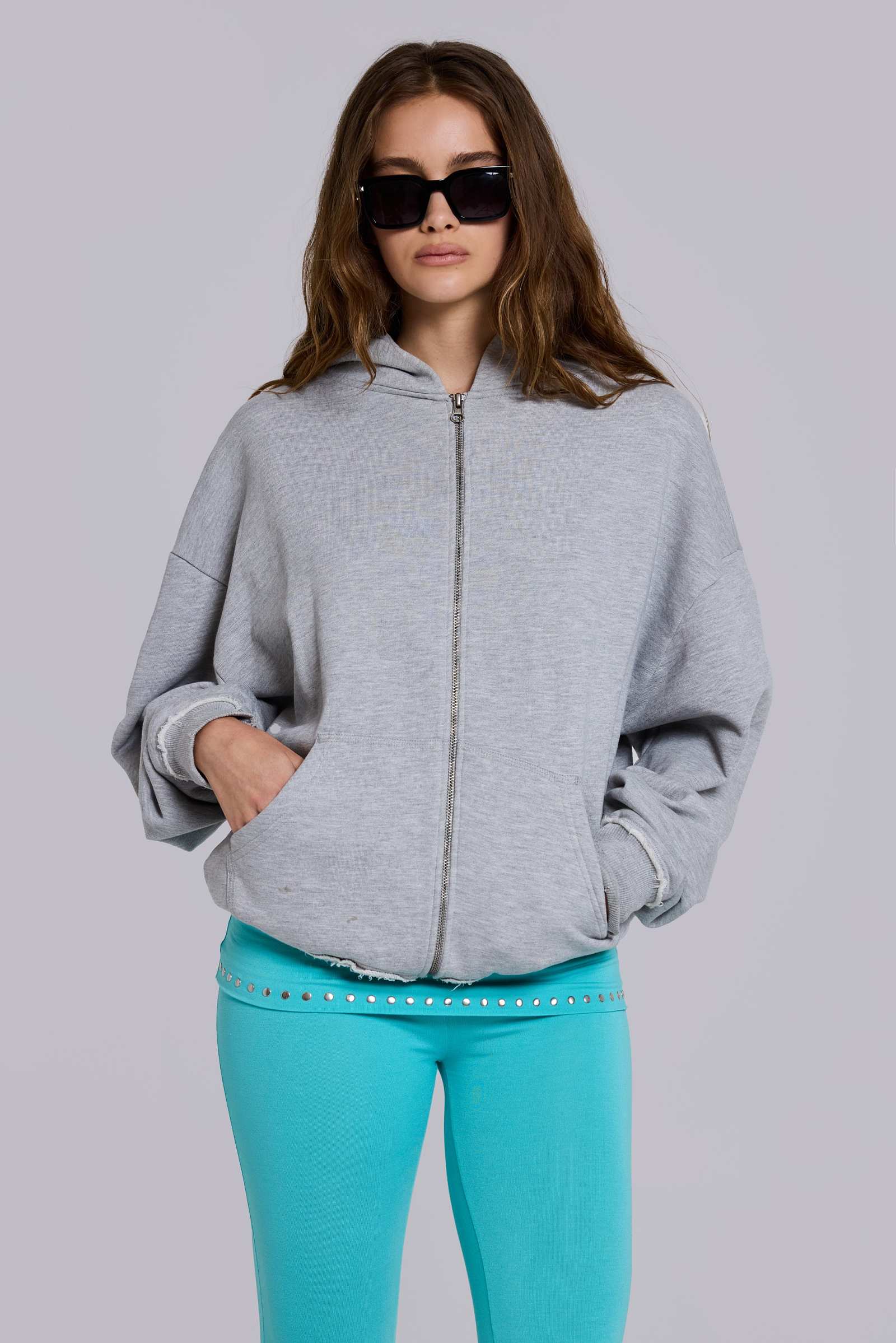 Grey Marl Oversized Monster Hoodie
